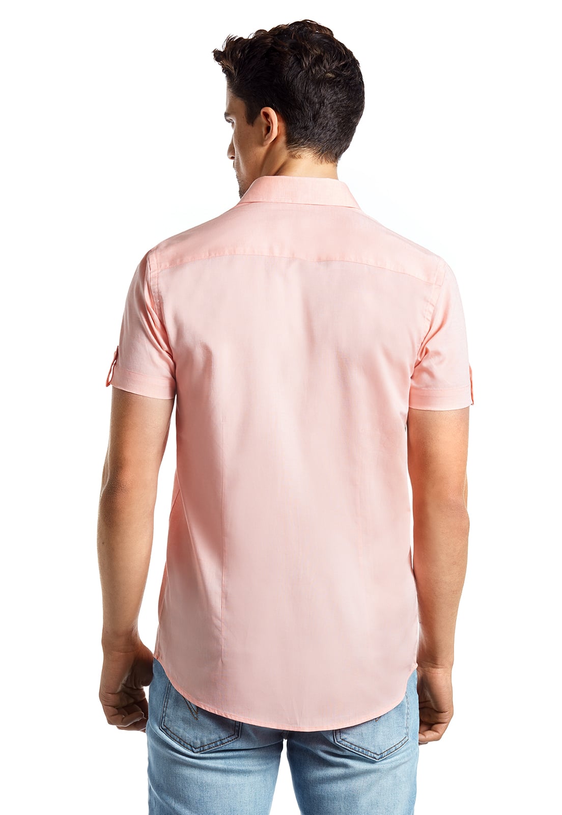 CAMISA MANGA CORTA ROME PEACH - 3