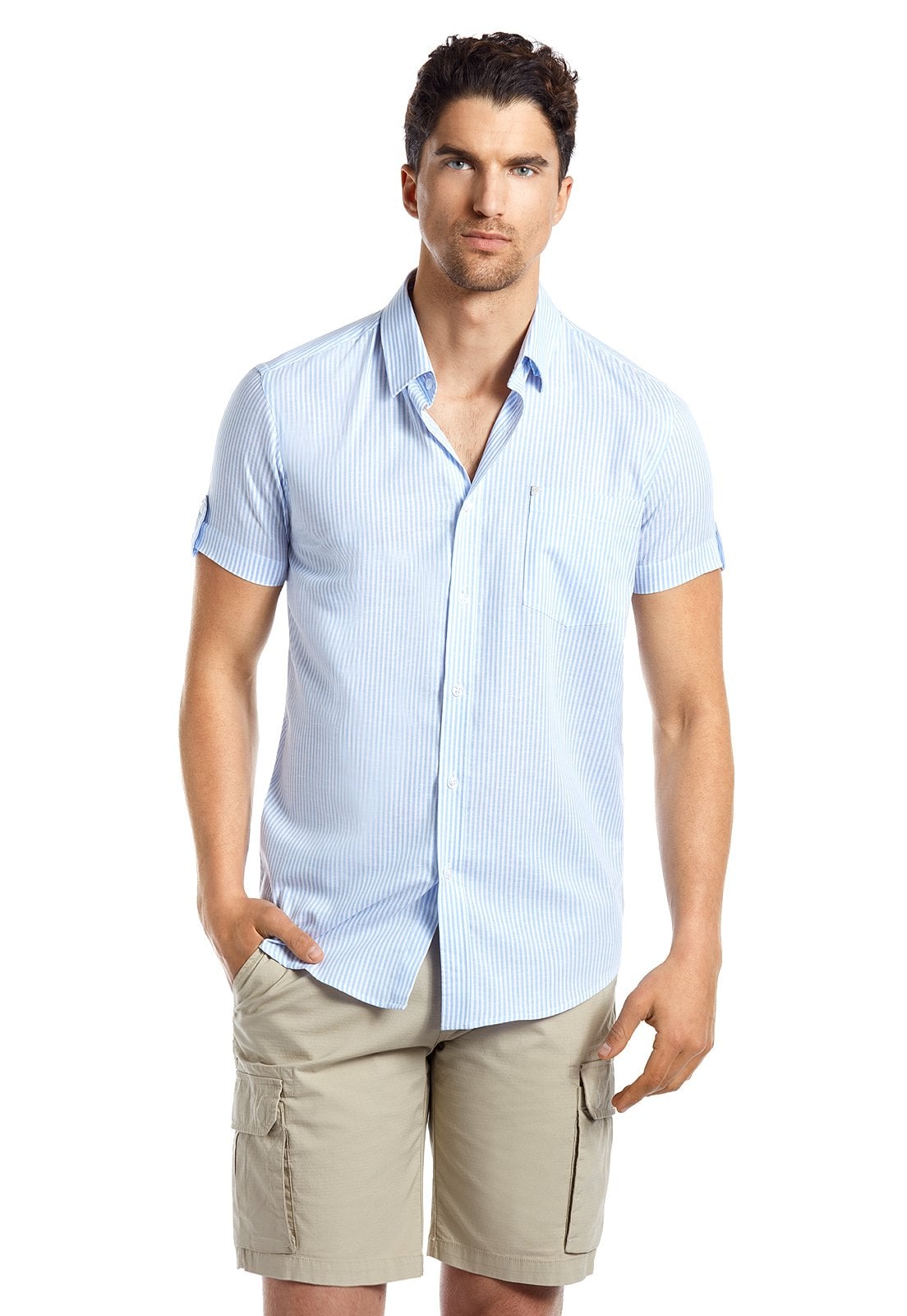 CAMISA MANGA CORTA CAMBRIGE SKY - 1