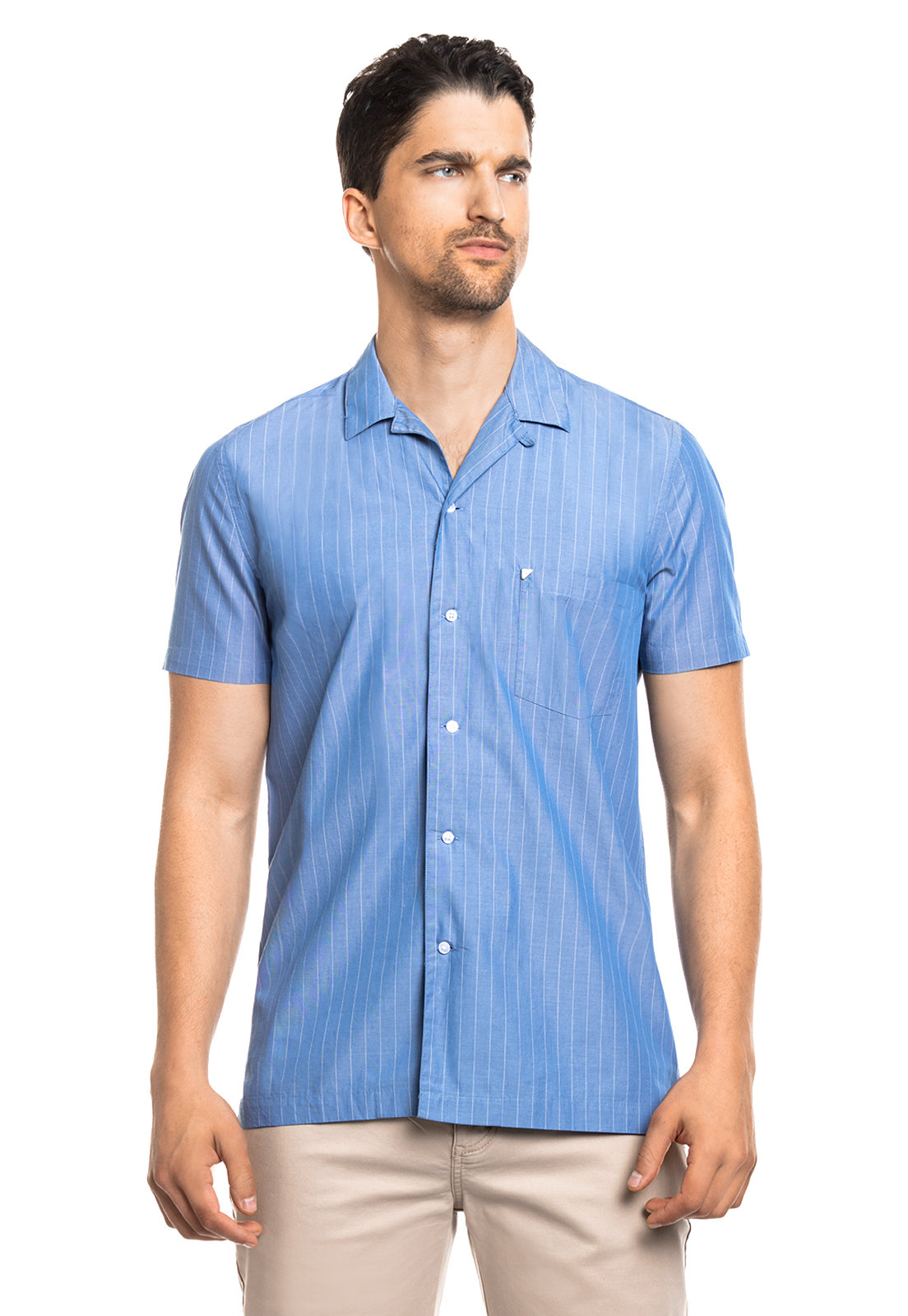 CAMISA MANGA CORTA MAVERICH NAVY - 1