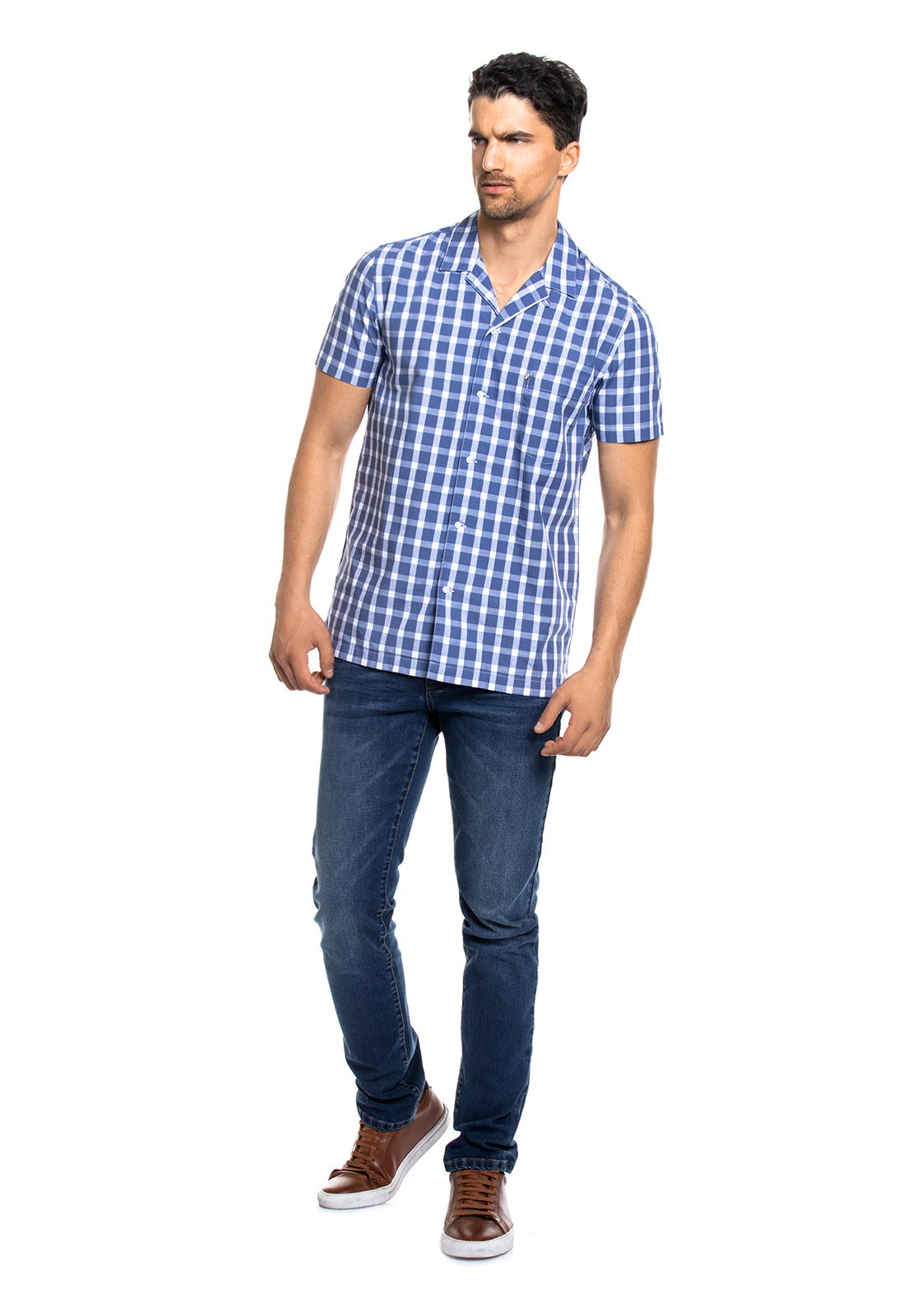 CAMISA MANGA CORTA FRANCIS NAVY - 2