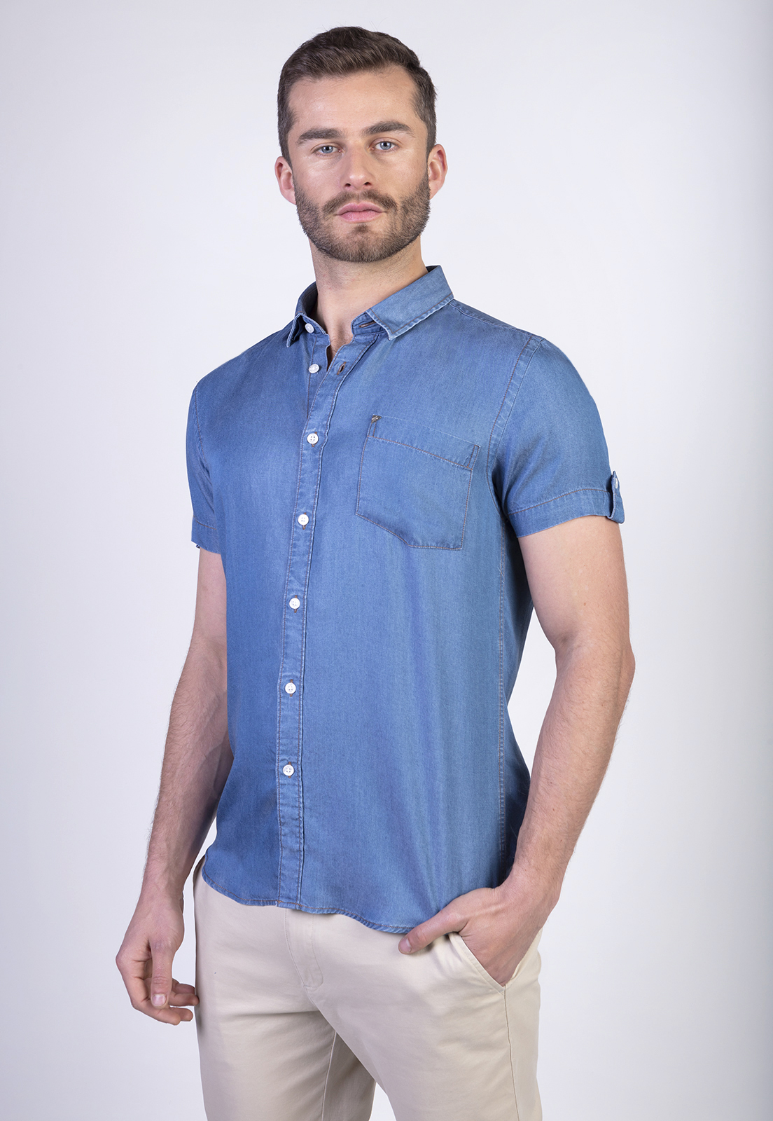 CAMISA GALLOWAY NAVY - 1