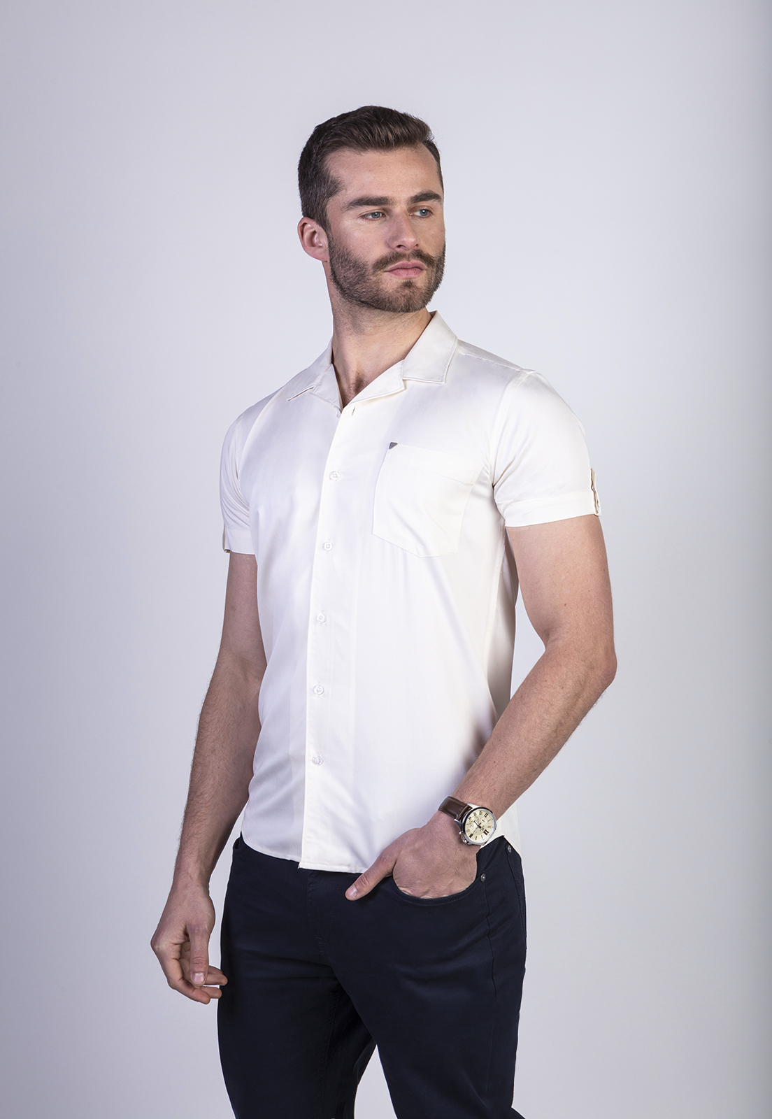 CAMISA KNOWSLEY ECRU - 1