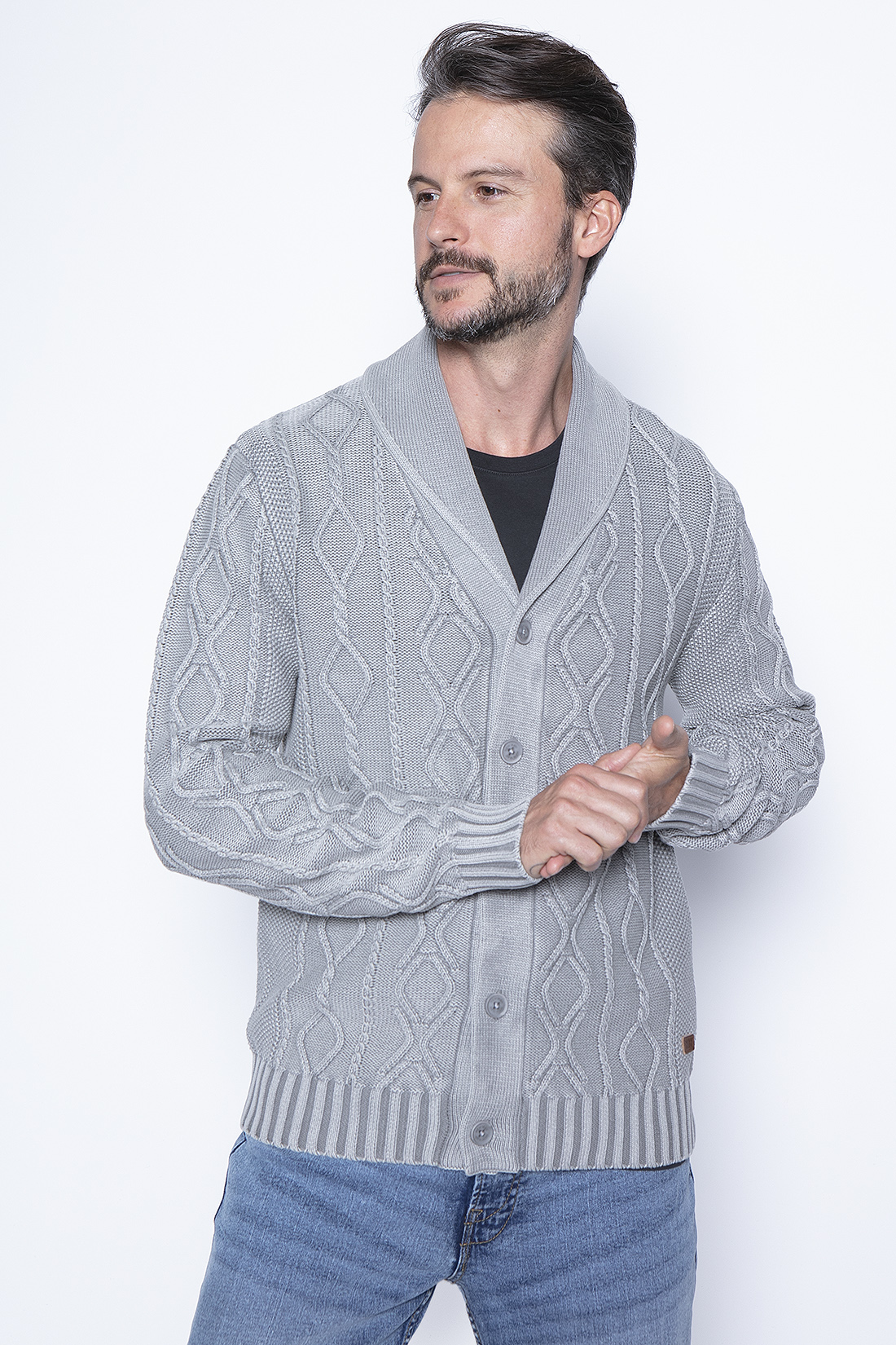 CARDIGAN PARIS GREY - 1