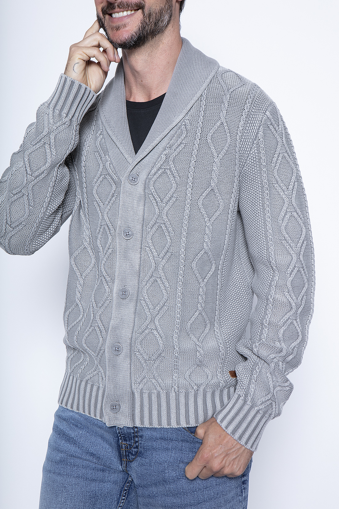 CARDIGAN PARIS GREY - 5