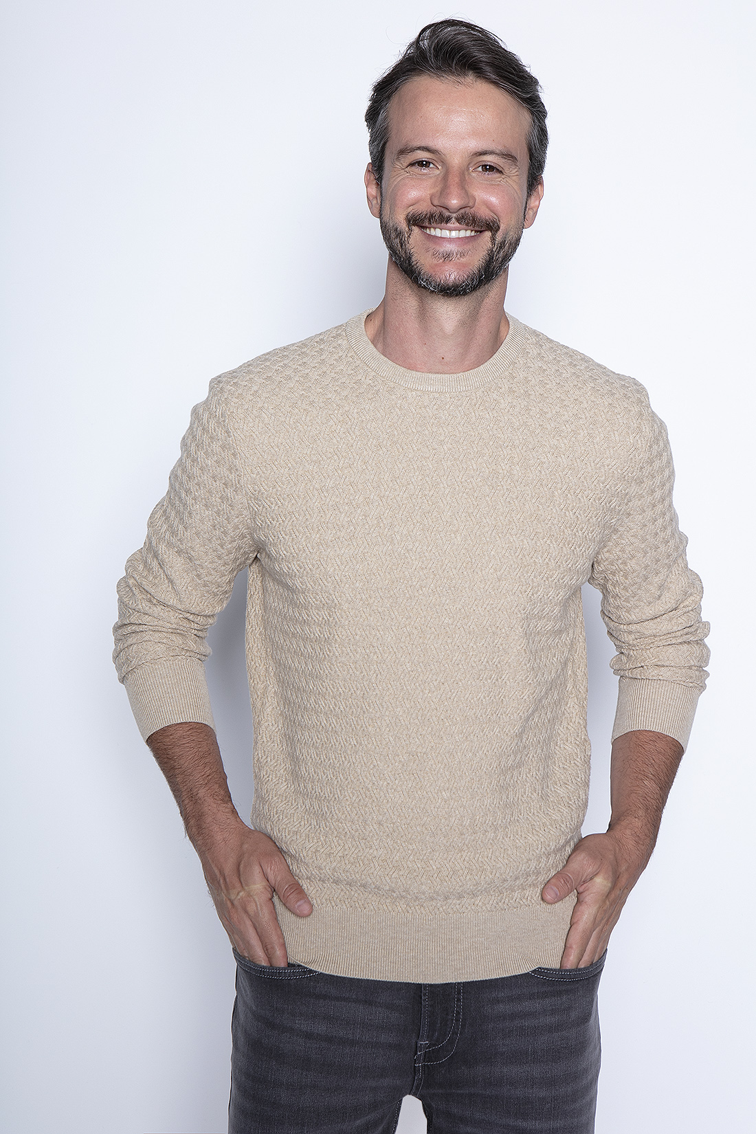 SWEATER LEON CAMEL - 1