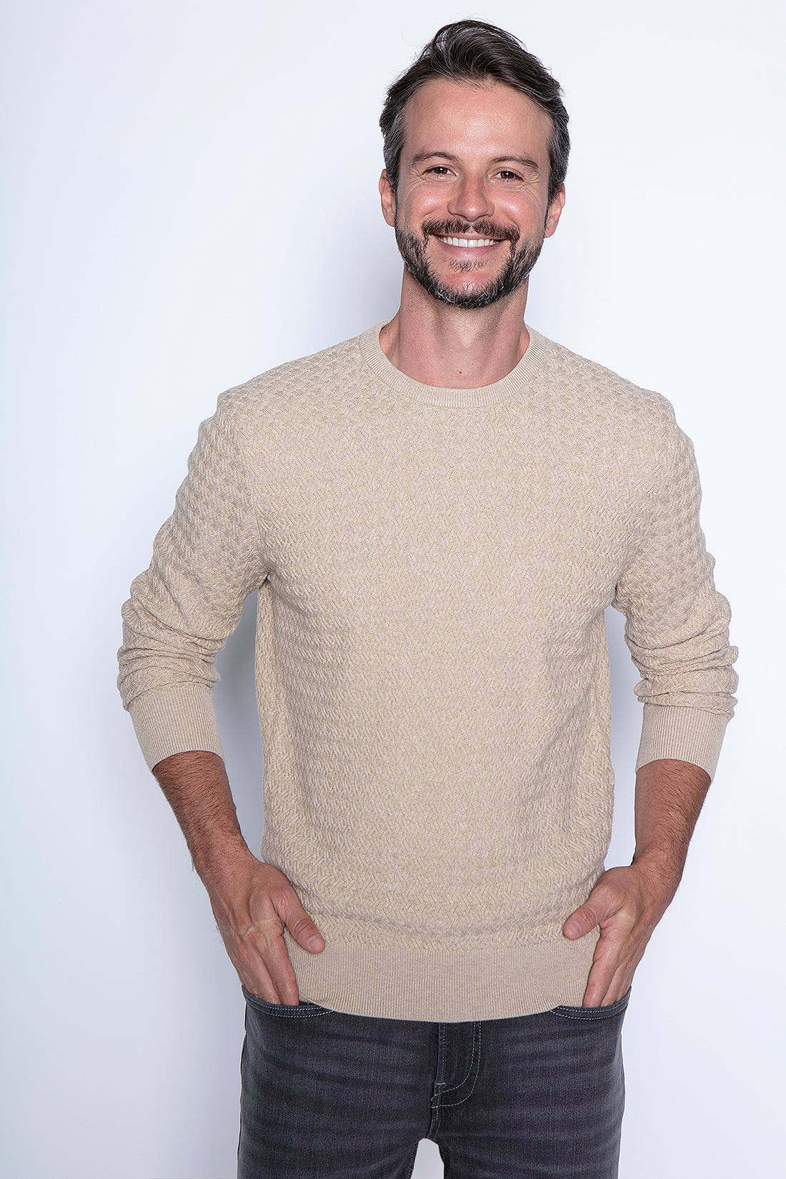 SWEATER LEON CAMEL - 1