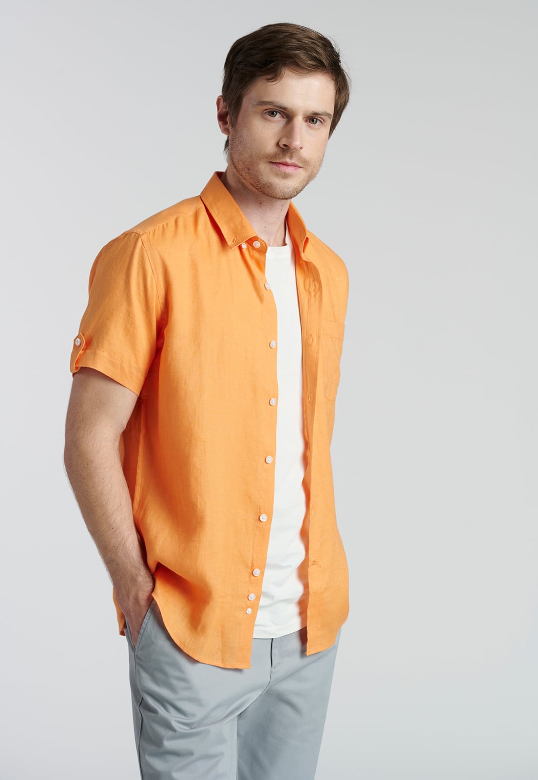 CAMISA COLCHESTER PEACH - 1