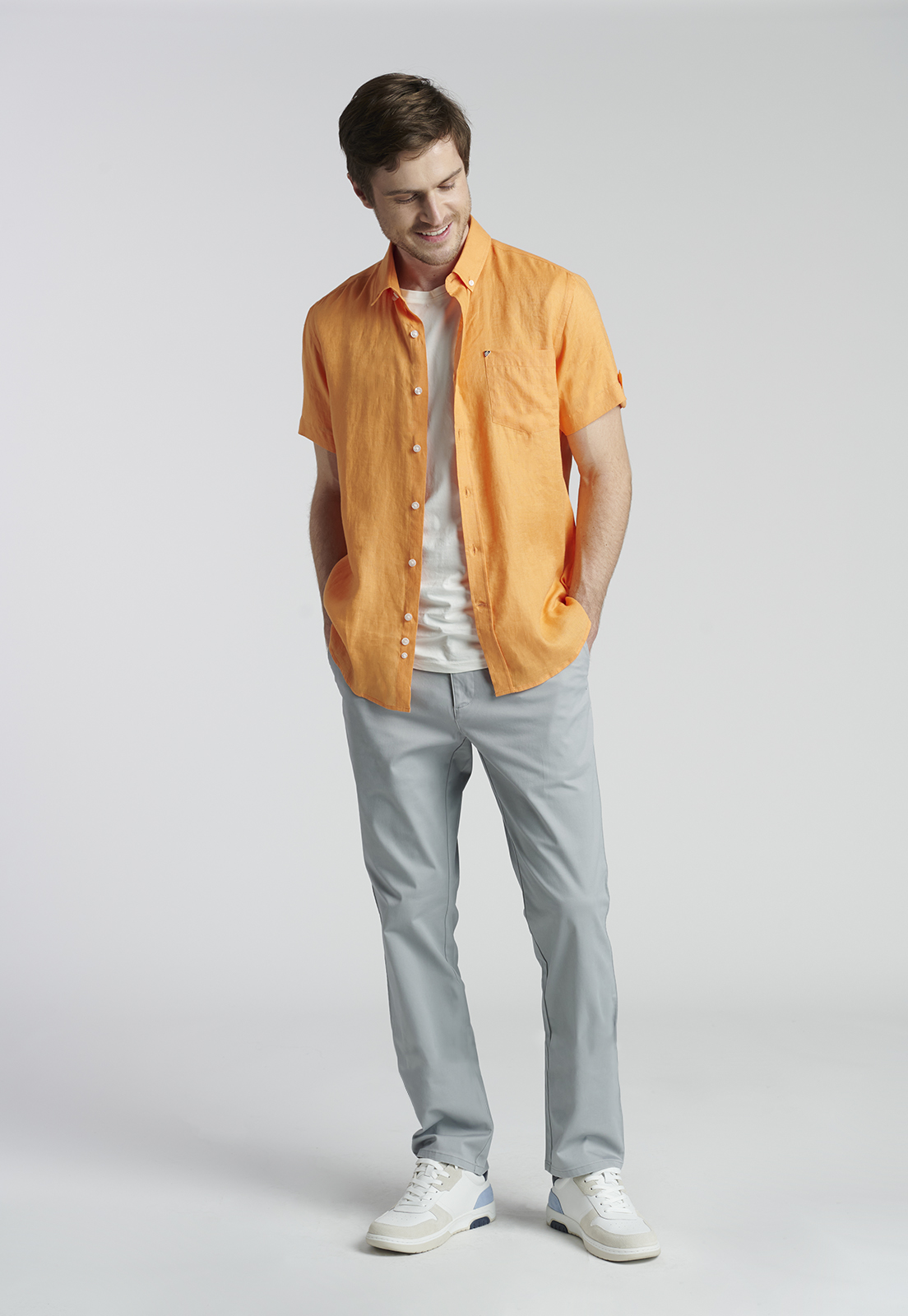 CAMISA COLCHESTER PEACH - 2