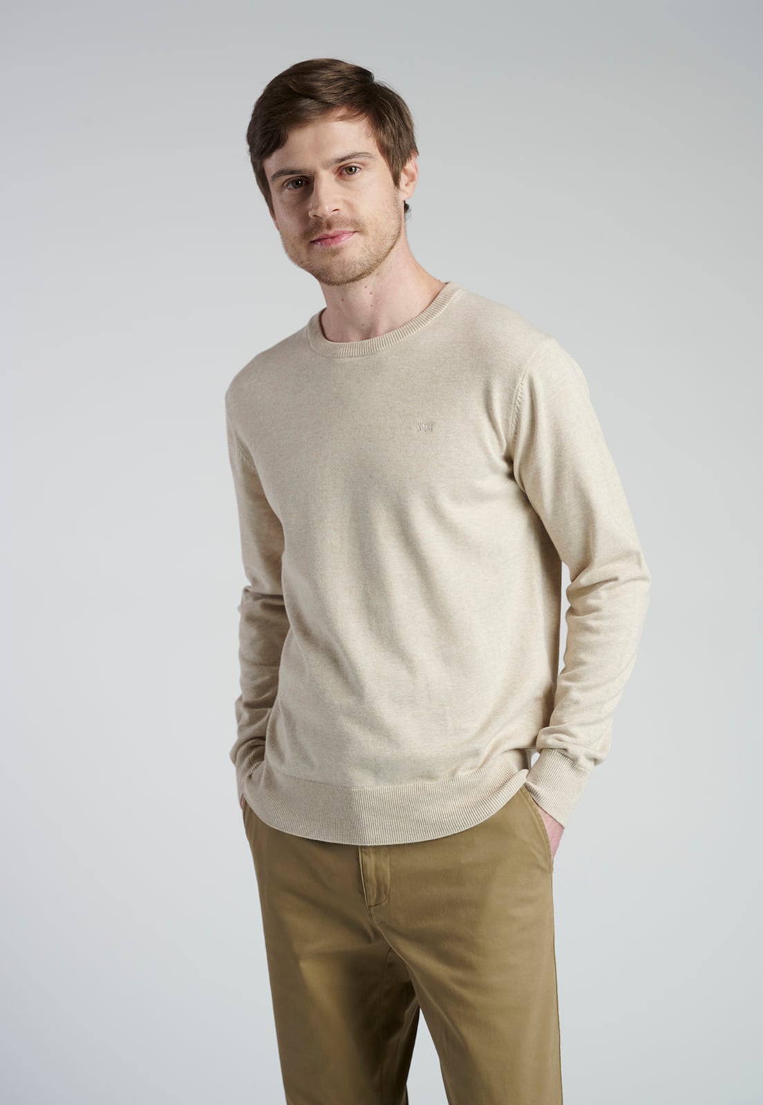 SWEATER LUGO BEIGE MELANGE - 1