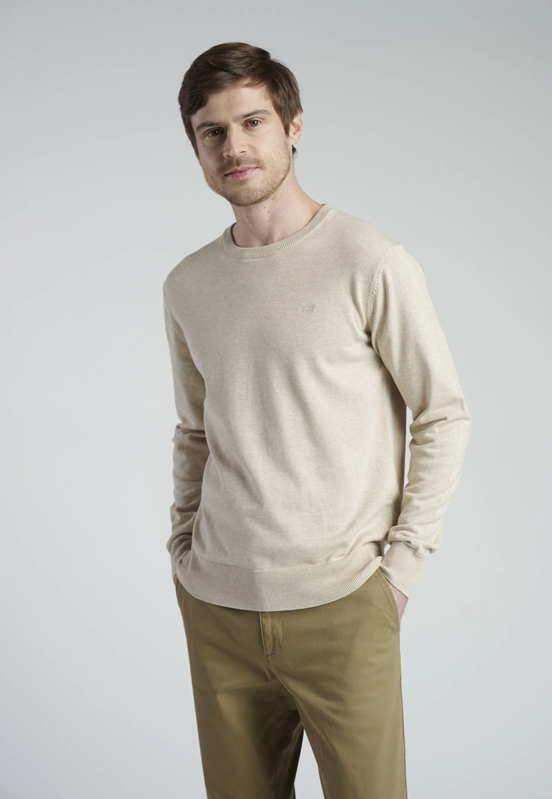 SWEATER  LUGO BEIGE MELANGE - 1