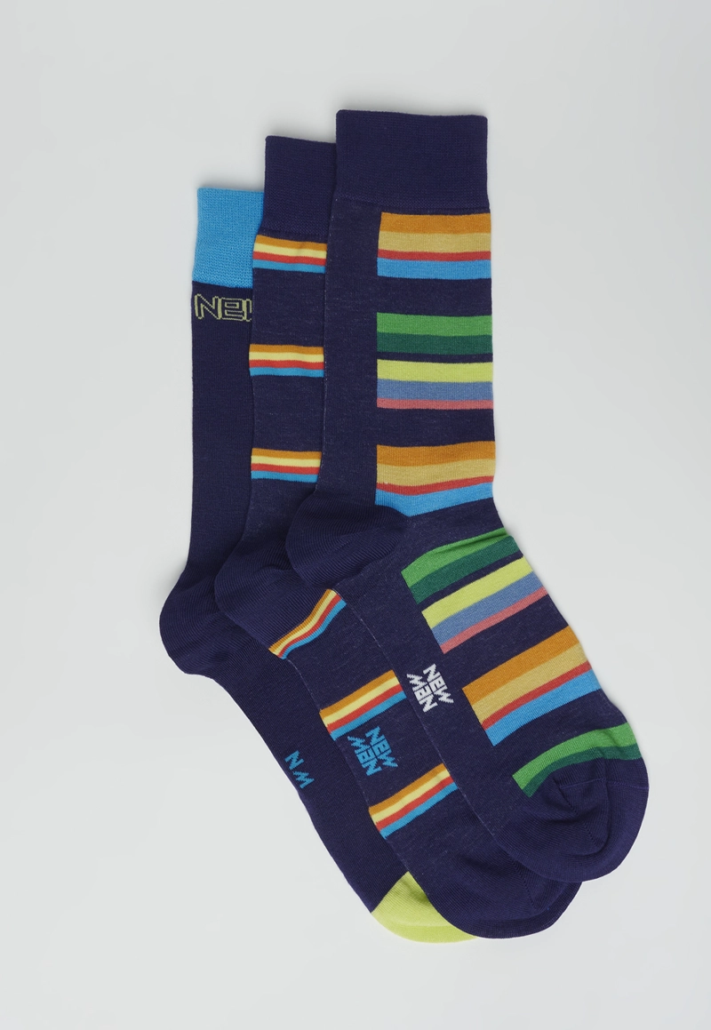 TRIPACK CALCETINES HOMBRE NEW MAN 631693Y0016 MUSEO BLACK - 1