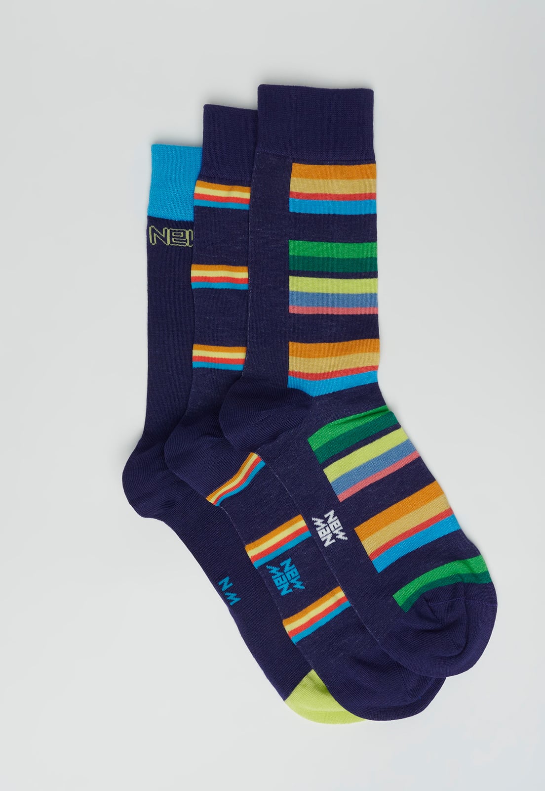 TRIPACK CALCETINES HOMBRE NEW MAN 631693Y0016 MUSEO BLACK - 1