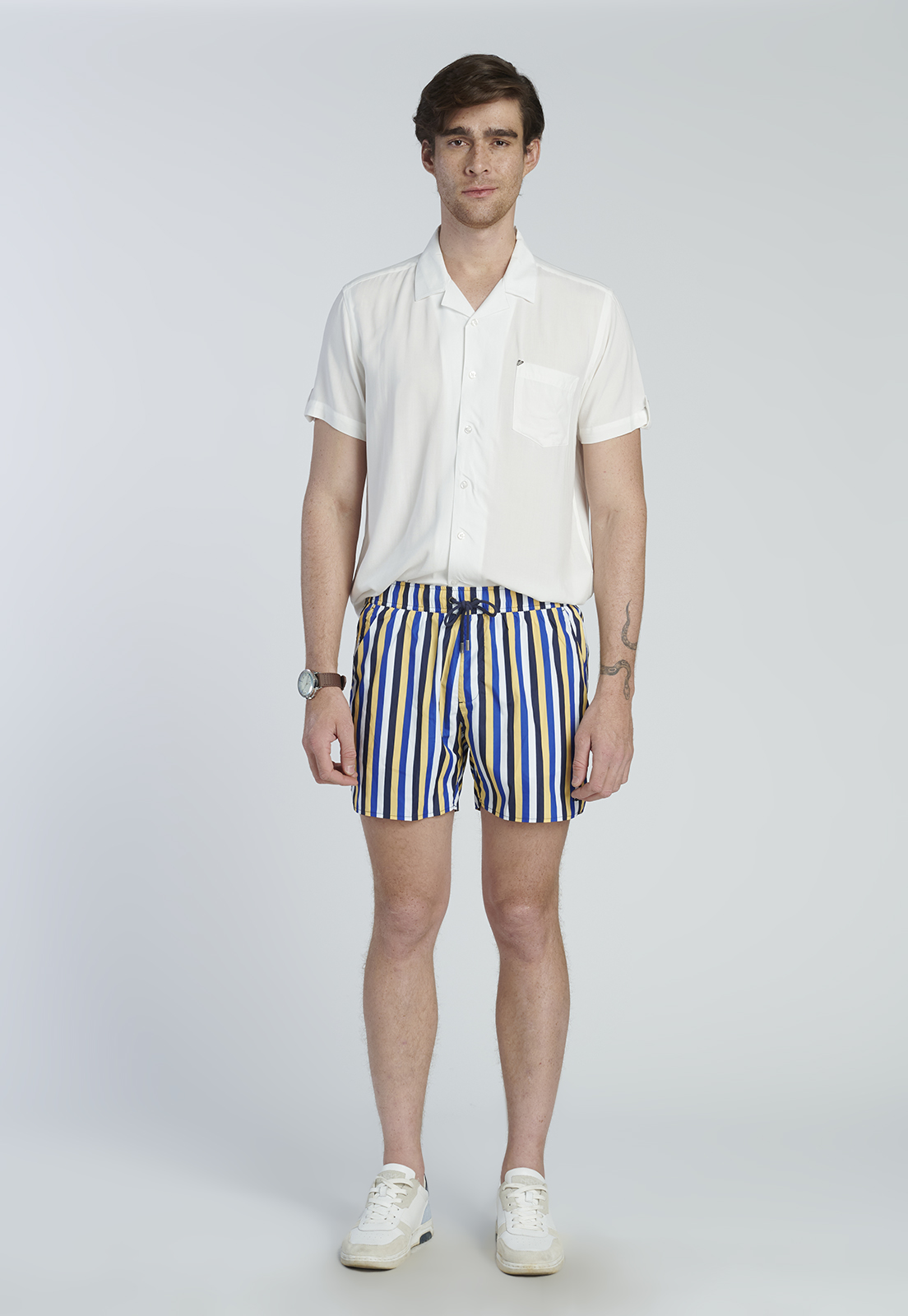 TRAJE DE BAÑO HOMBRE NEW MAN 463262Y0032 TRAJE BAÑO RAYA BLUE - 2