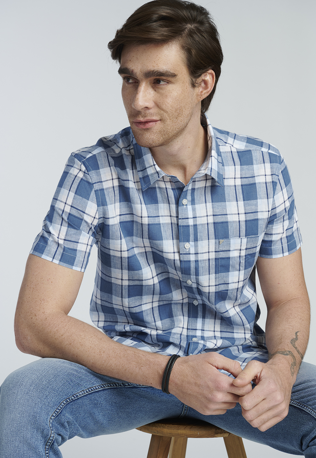 CAMISA BURDEOS BLUE - 5