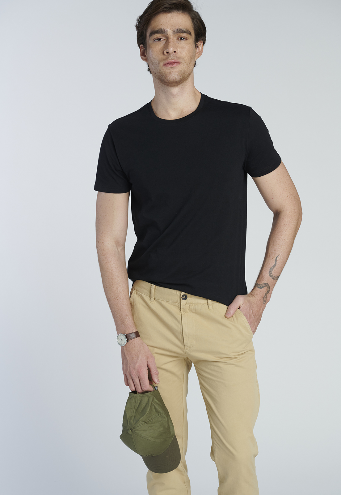 PANTALÓN ALGODÓN HOMBRE NEW MAN SAND 203659Y0003 LILLE - 5