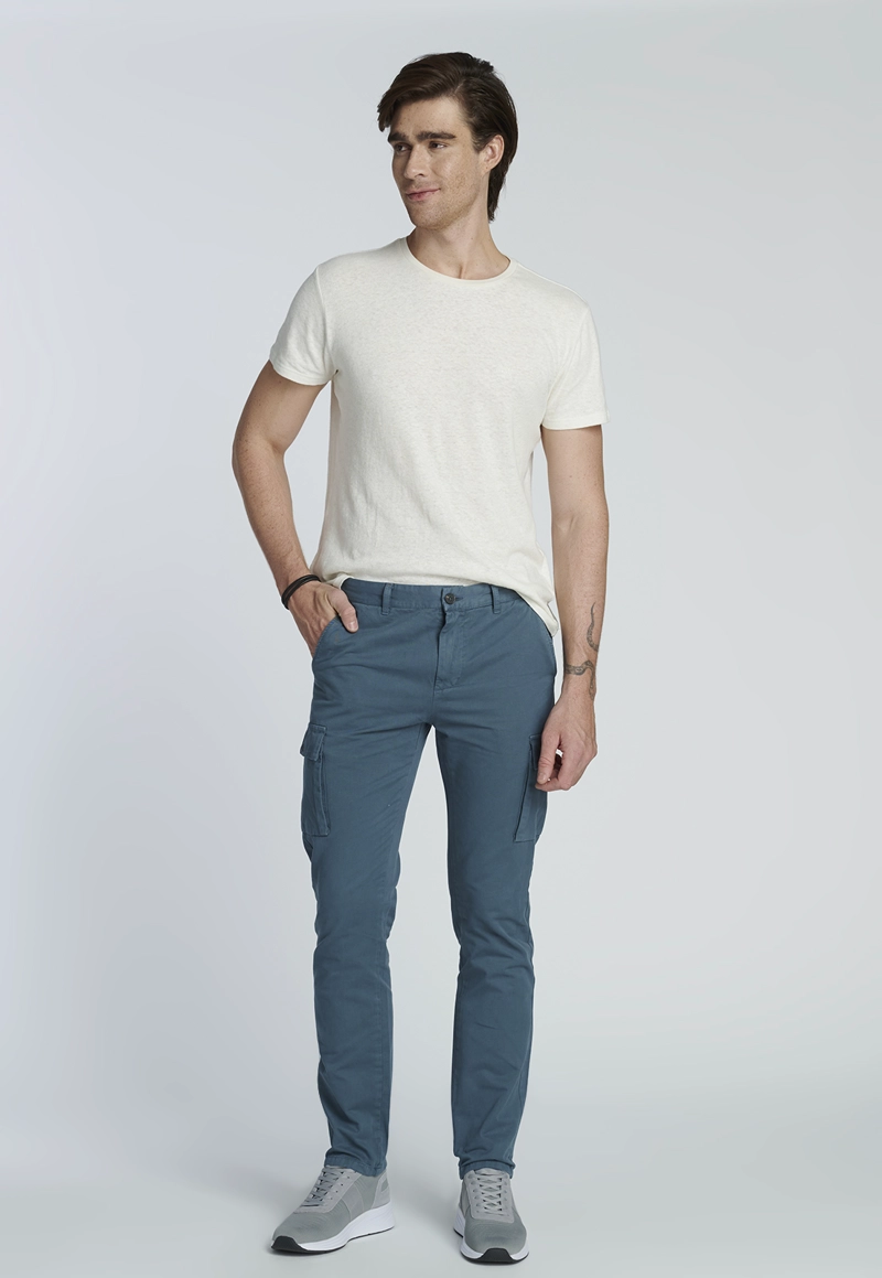 PANTALÓN ALGODÓN HOMBRE NEW MAN GRAPHITE 203654Y0278 BUDAPEST - 2