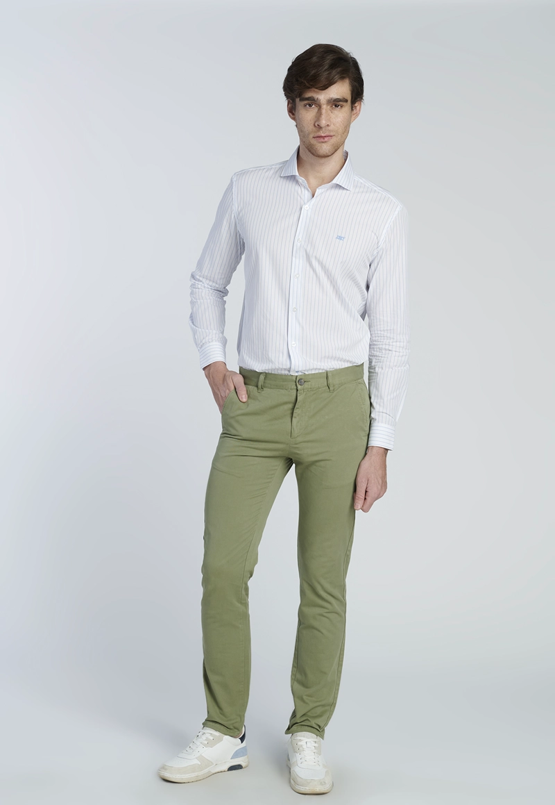 PANTALÓN ALGODÓN HOMBRE NEW MAN CAFE 203659Y0151 LILLE FOREST - 2