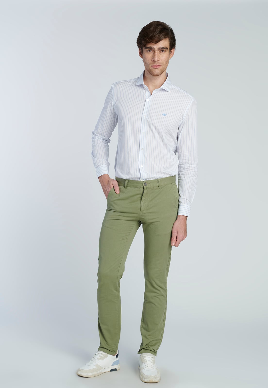 PANTALÓN ALGODÓN HOMBRE NEW MAN CAFE 203659Y0151 LILLE FOREST - 2