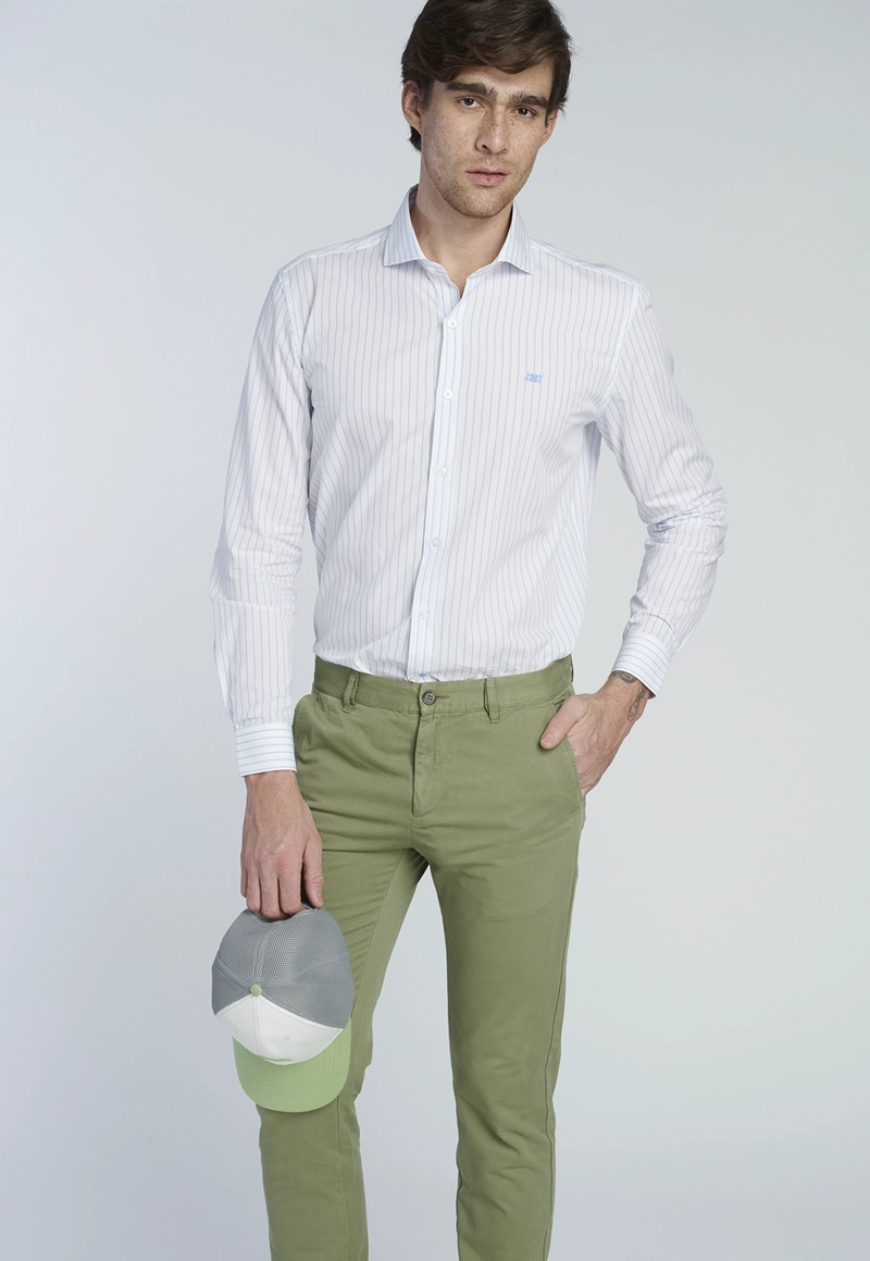 PANTALÓN ALGODÓN HOMBRE NEW MAN CAFE 203659Y0151 LILLE FOREST - 5
