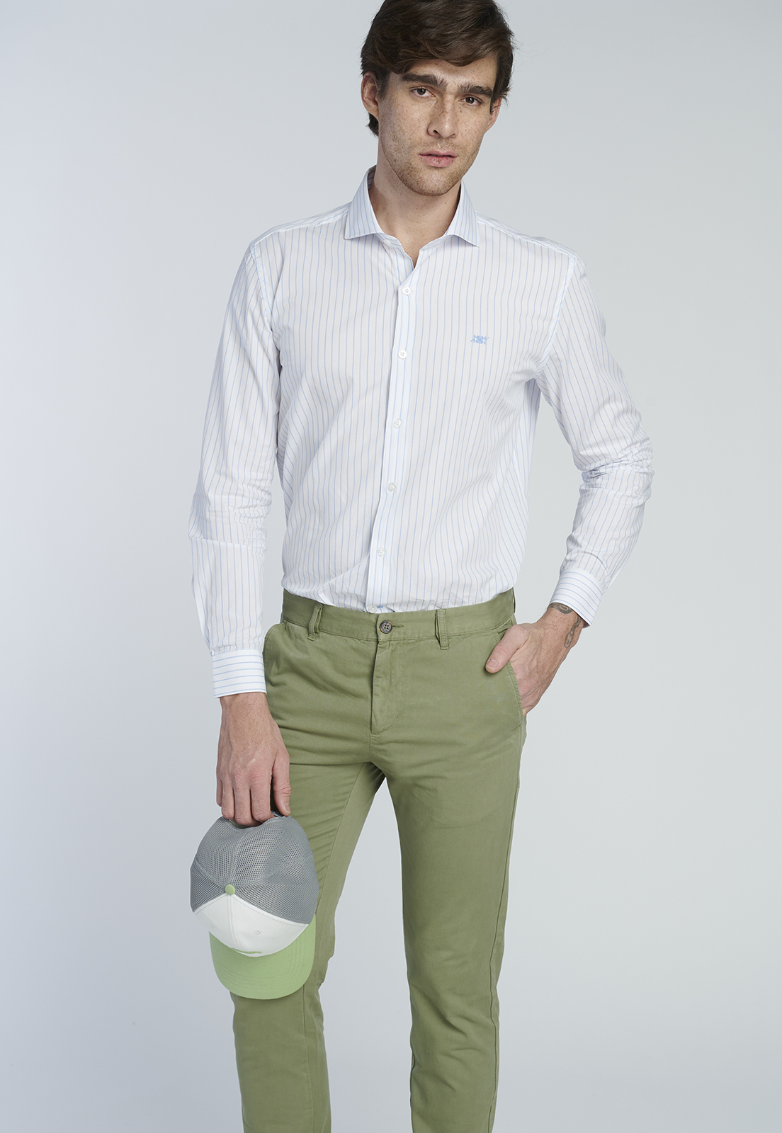 PANTALÓN ALGODÓN HOMBRE NEW MAN CAFE 203659Y0151 LILLE FOREST - 5
