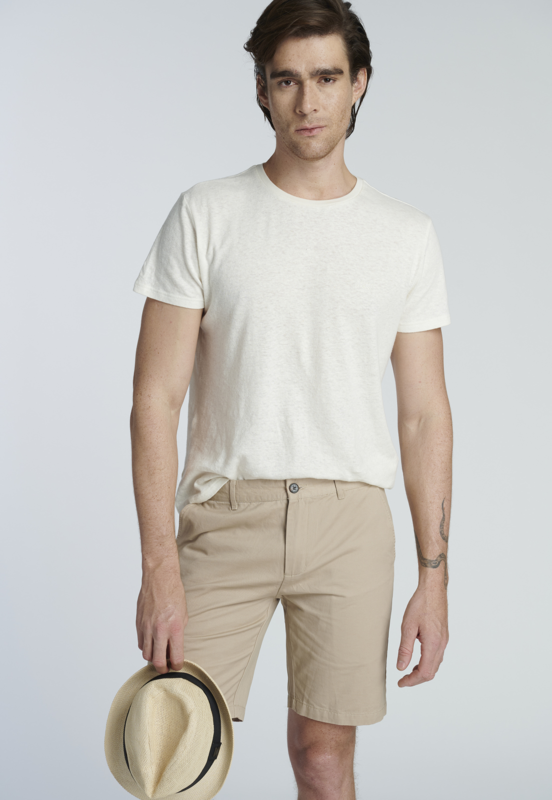 BERMUDA ALGODÓN HOMBRE NEW MAN SAND 253671Y0003 VERONA - 5