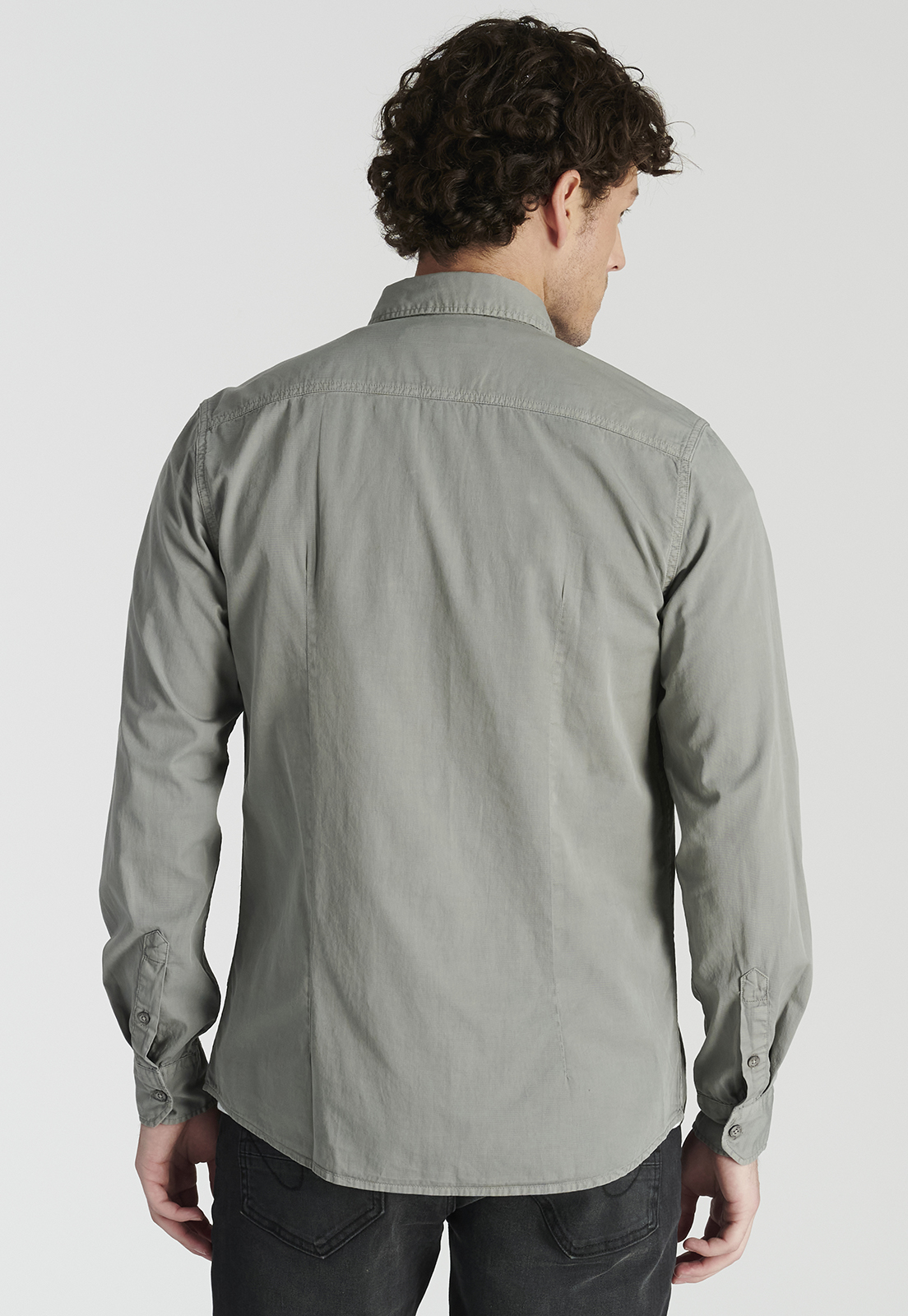 CAMISA ALGODÓN HOMBRE NEW MAN GRIS ELY AVANT-GARDE GREY - 4