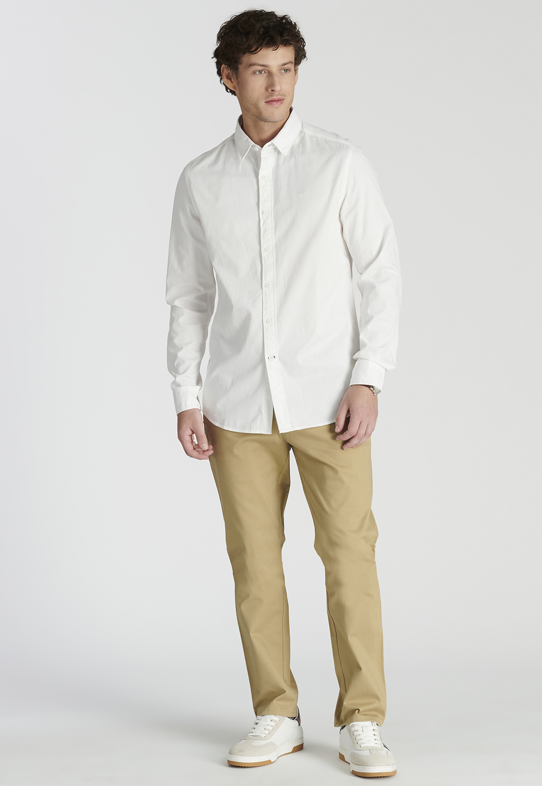 CAMISA ALGODÓN HOMBRE NEW MAN BEIGE ELY AVANT-GARDE SAND - 2