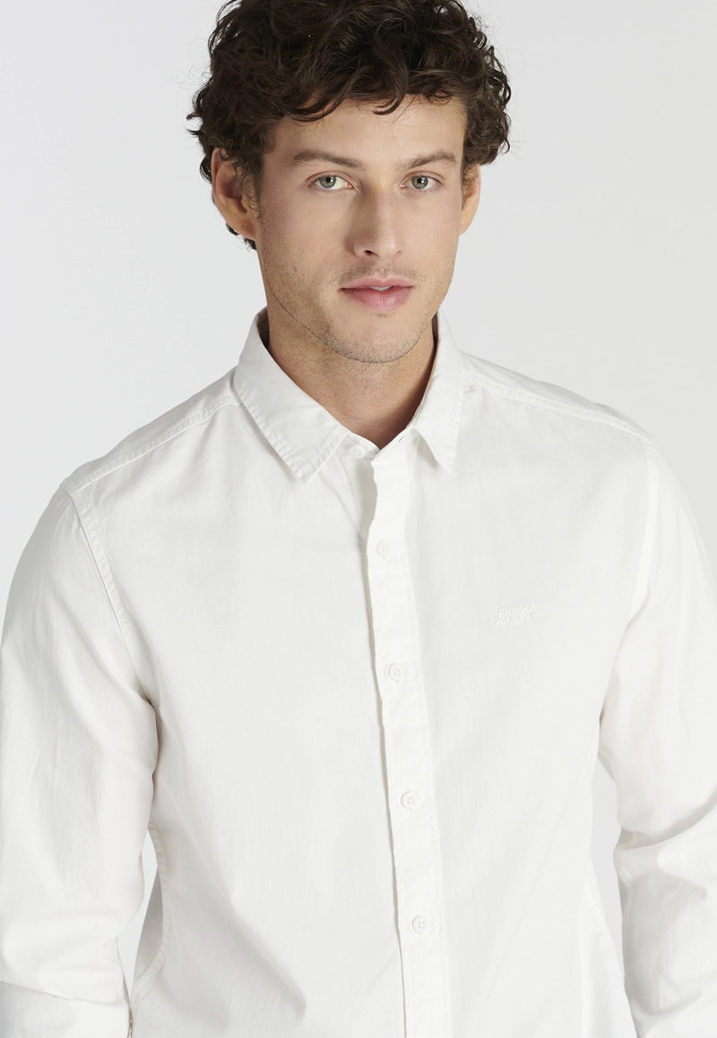 CAMISA ALGODÓN HOMBRE NEW MAN BEIGE ELY AVANT-GARDE SAND - 3