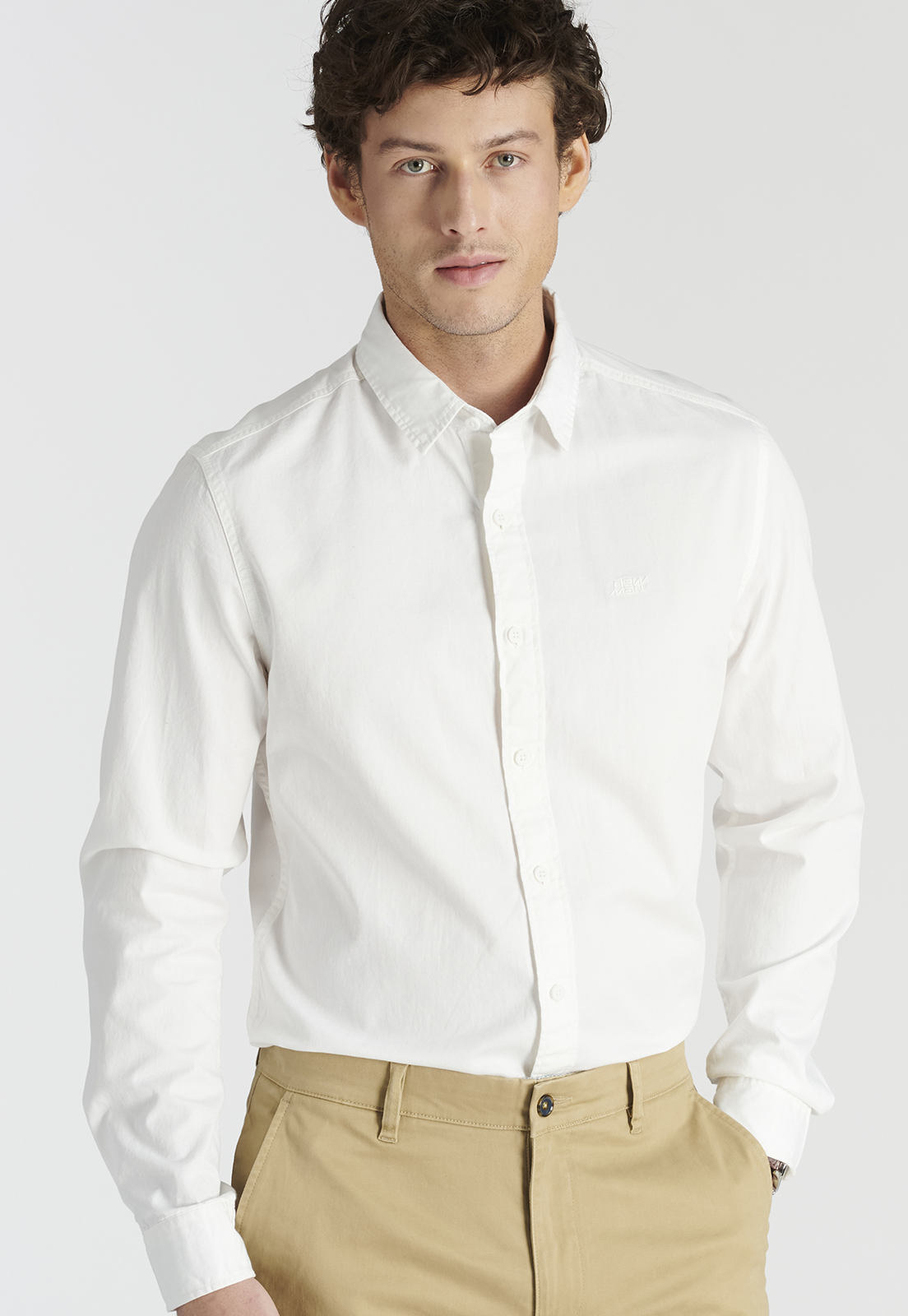 CAMISA ALGODÓN HOMBRE NEW MAN BEIGE ELY AVANT-GARDE SAND - 5