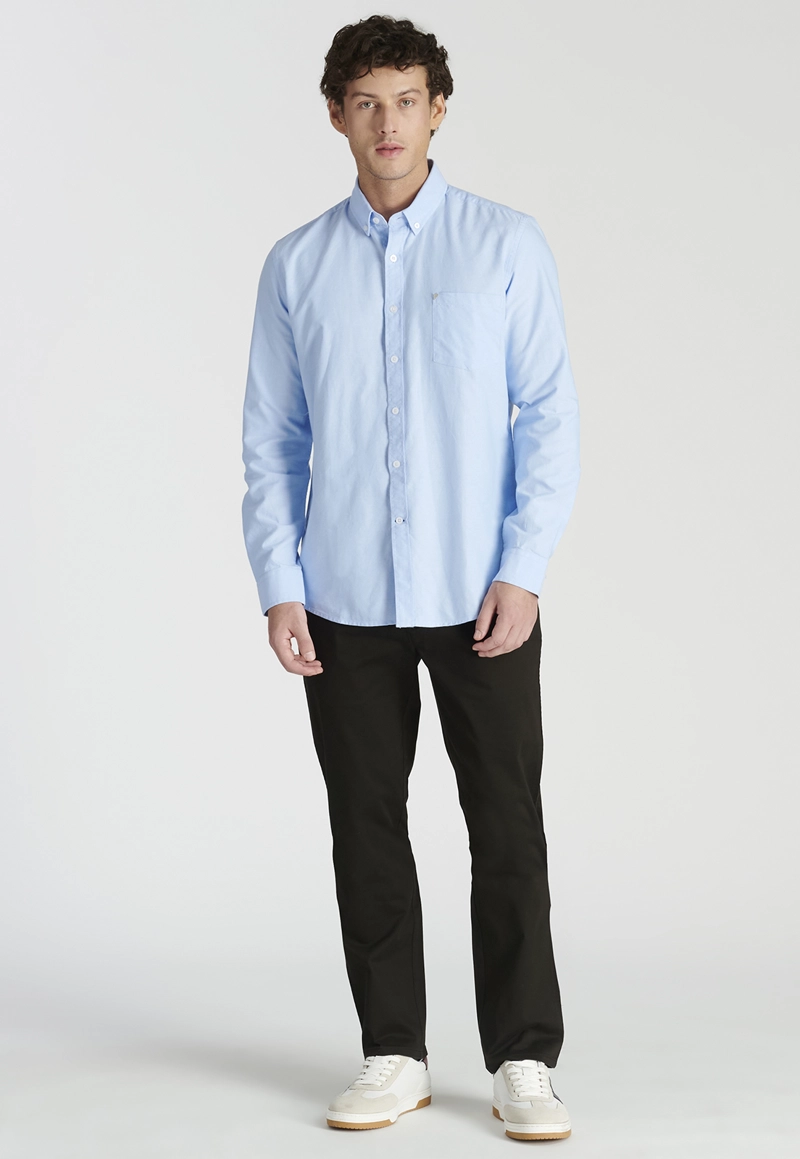 CAMISA ALGODÓN HOMBRE NEW MAN CELESTE EXETER HERITAGE SKY - 1