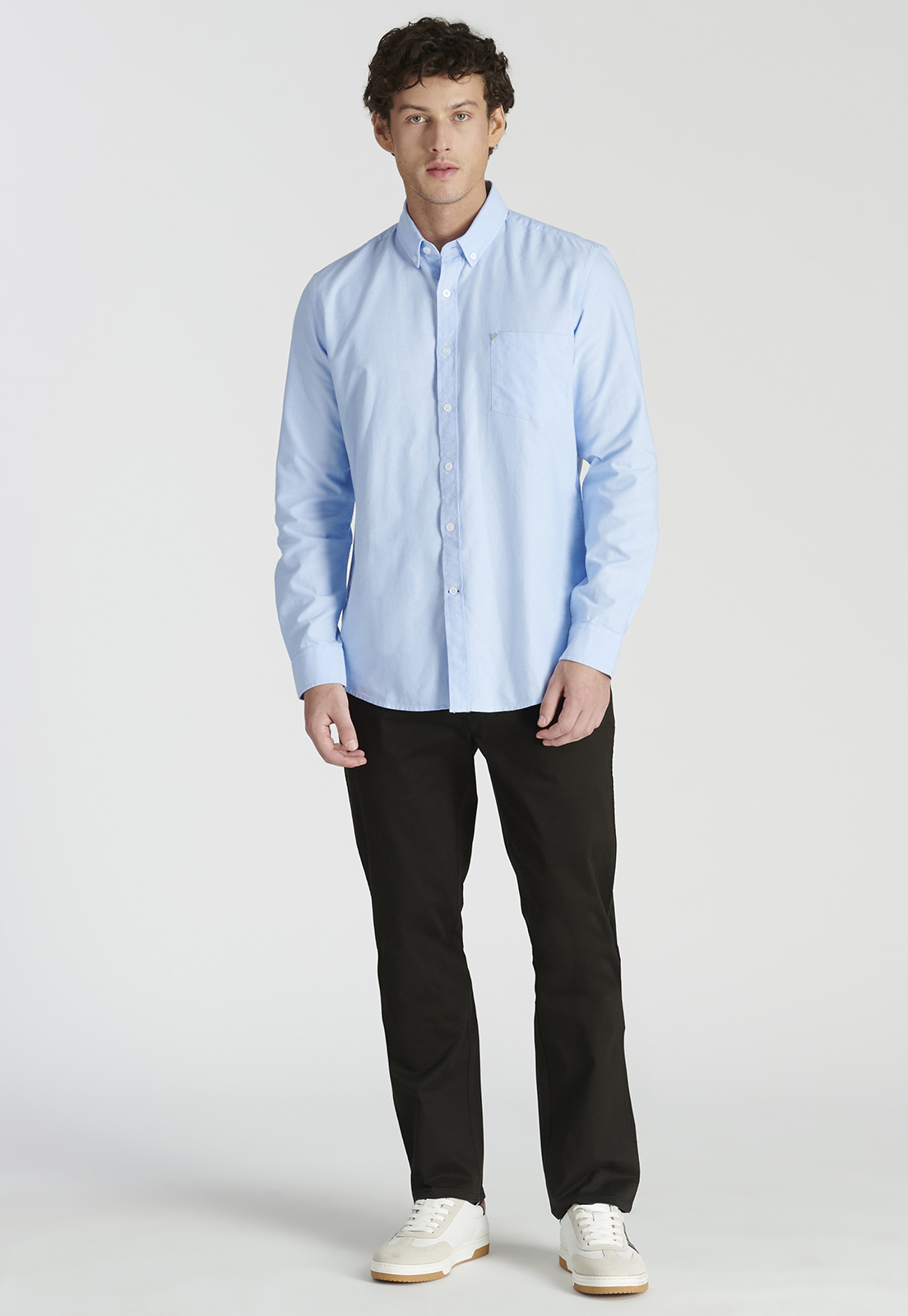 CAMISA ALGODÓN HOMBRE NEW MAN CELESTE EXETER HERITAGE SKY - 1