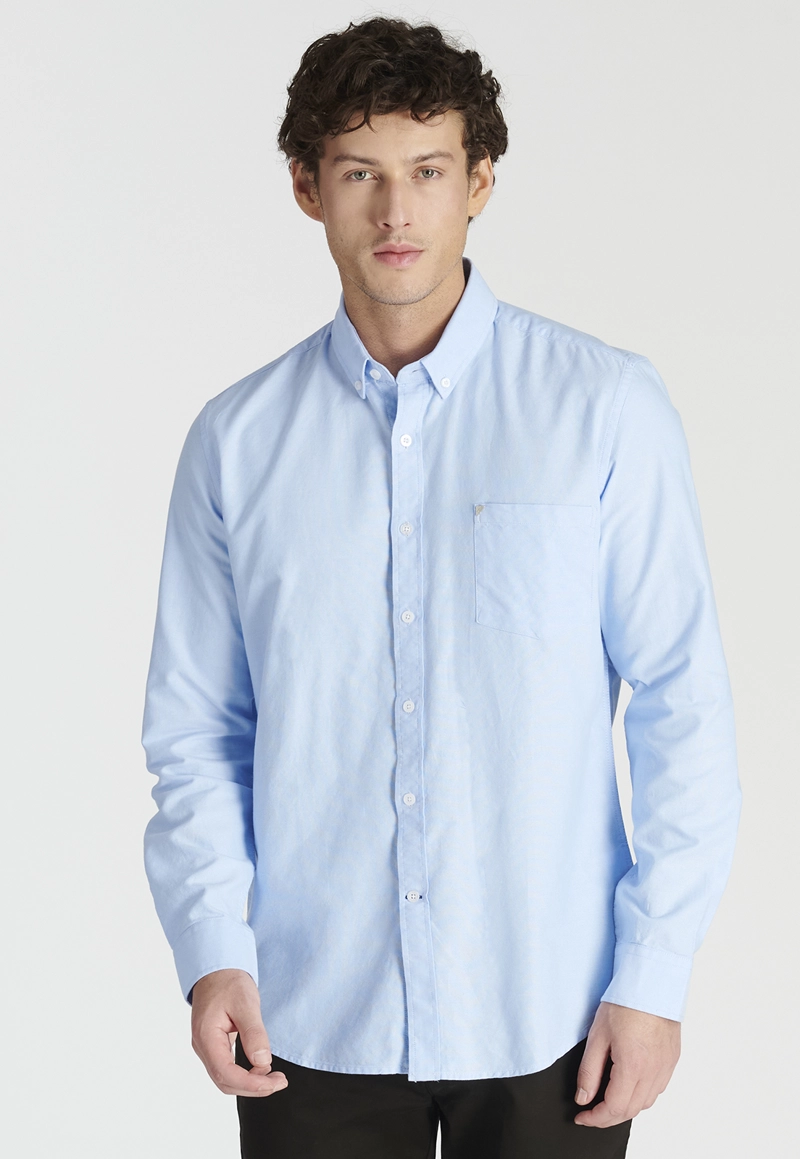 CAMISA ALGODÓN HOMBRE NEW MAN CELESTE EXETER HERITAGE SKY - 2