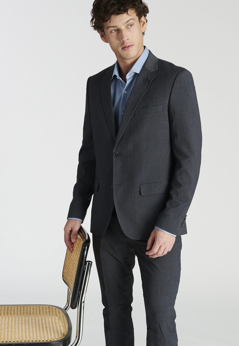 BLAZER HOMBRE NEW MAN GRIS CIERTO BUSINESS GREY - 5