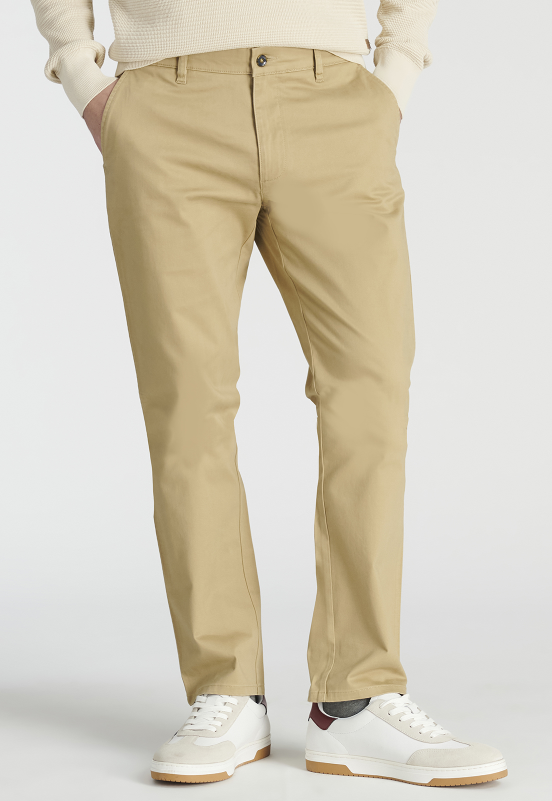 PANTALÓN HOMBRE NEW MAN BEIGE BAGNEAUX SLIM HERITAGE DK. - 1