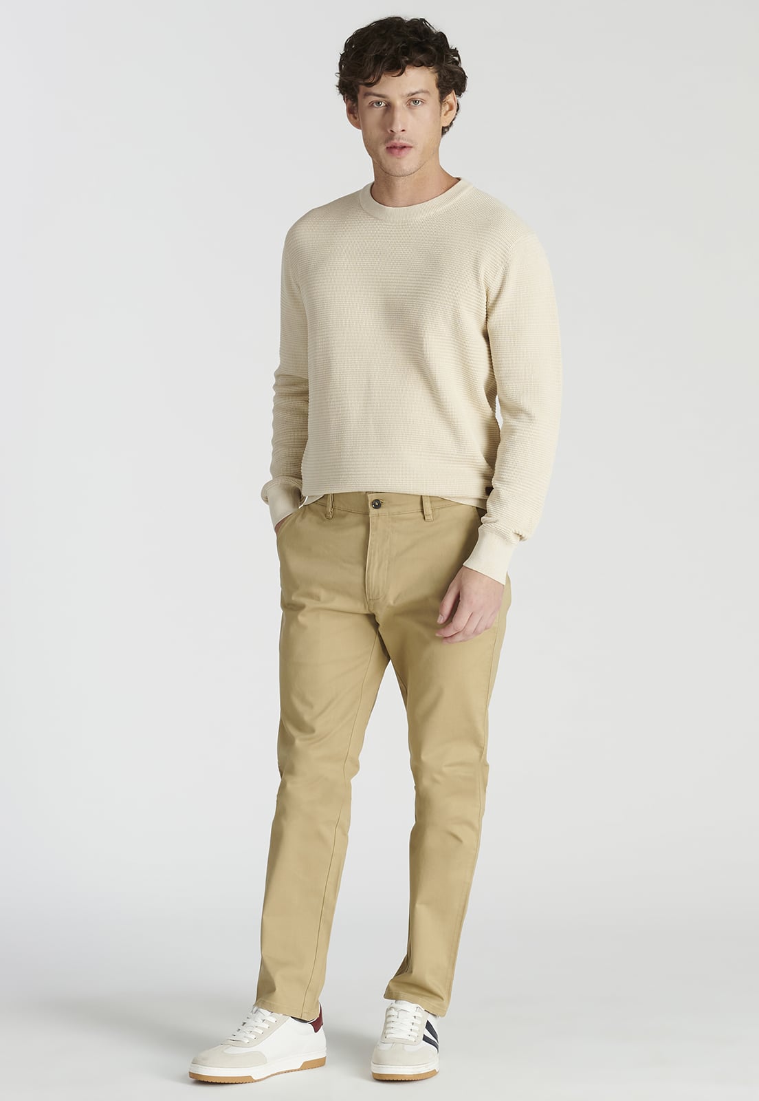 PANTALÓN HOMBRE NEW MAN BEIGE BAGNEAUX SLIM HERITAGE DK. - 2