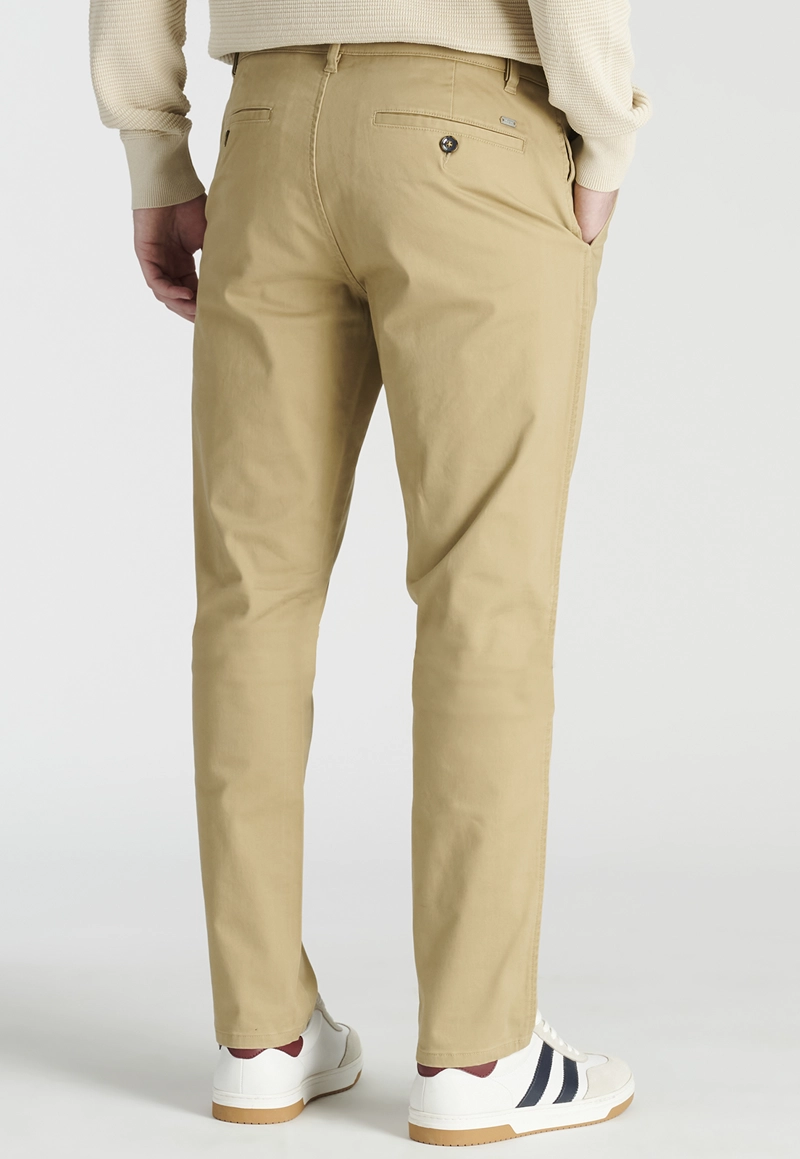 PANTALÓN HOMBRE NEW MAN BEIGE BAGNEAUX SLIM HERITAGE DK. - 4