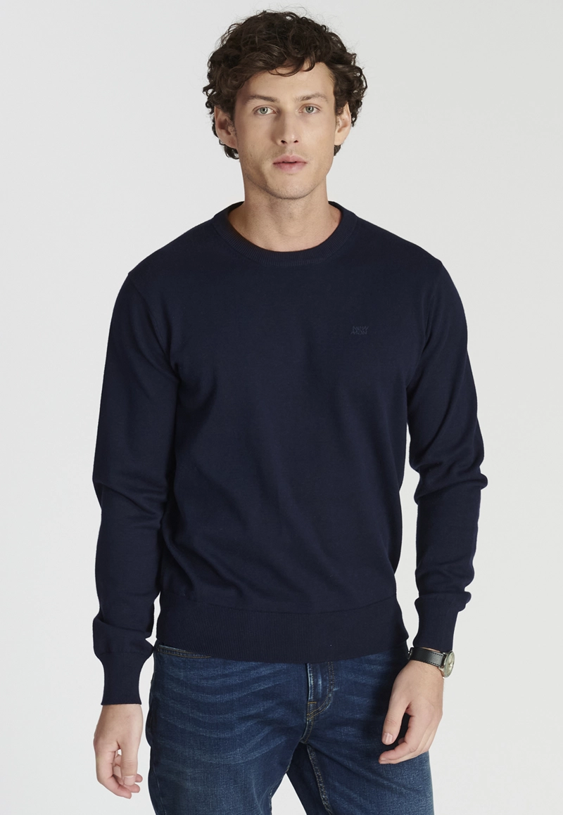 SWEATER HOMBRE NEW MAN AZUL MARINO TOLEDO HERITAGE NAVY - 1