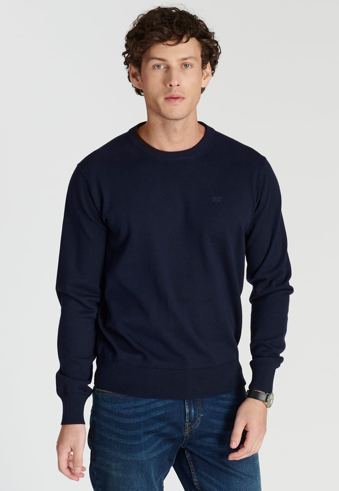 SWEATER HOMBRE NEW MAN AZUL MARINO TOLEDO HERITAGE NAVY - 1