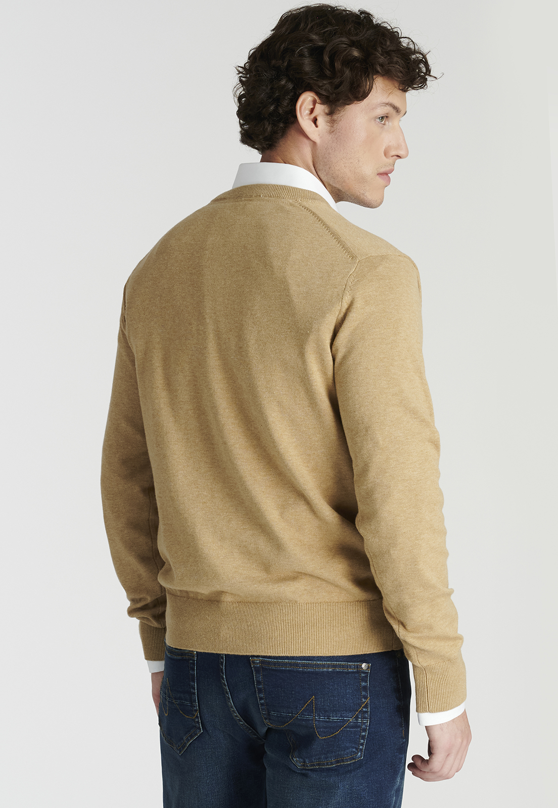 SWEATER HOMBRE NEW MAN CAMEL MELANGE MERIDA HERITAGE - 4