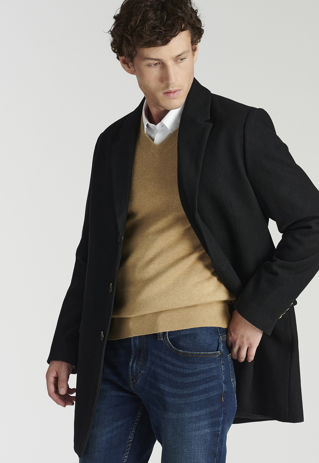 SWEATER HOMBRE NEW MAN CAMEL MELANGE MERIDA HERITAGE - 5