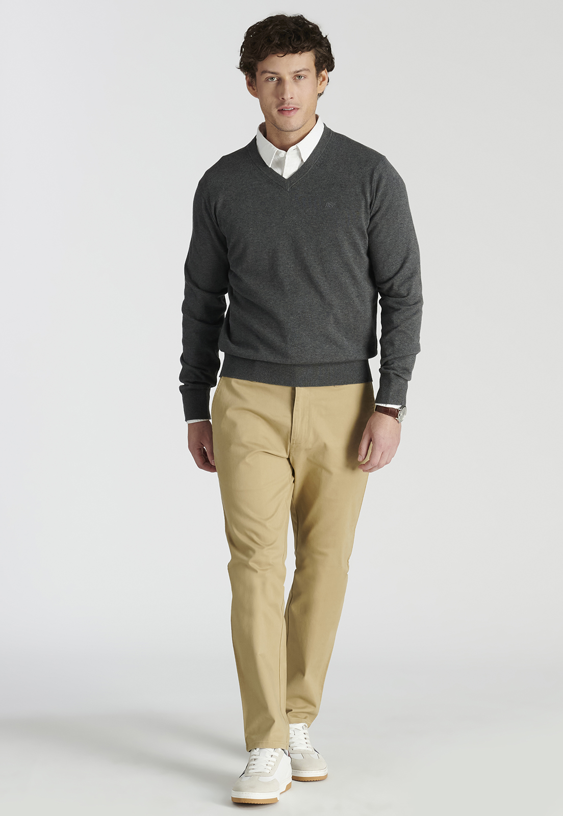 SWEATER HOMBRE NEW MAN GRIS MERIDA HERITAGE DK GREY MELANGE - 2