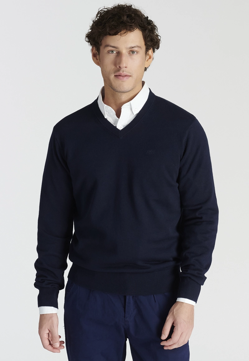 SWEATER HOMBRE NEW MAN AZUL MARINO MERIDA HERITAGE NAVY - 1