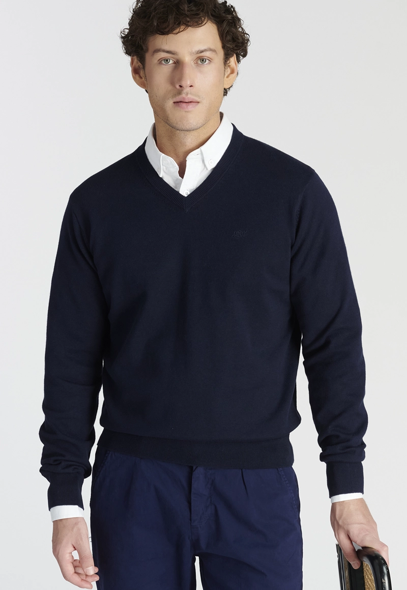 SWEATER HOMBRE NEW MAN AZUL MARINO MERIDA HERITAGE NAVY - 5