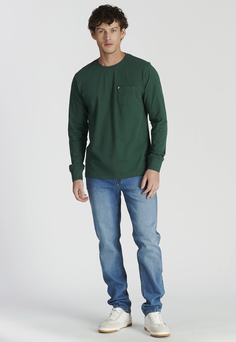 POLERA ALGODÓN HOMBRE NEW MAN VERDE RIVA HERITAGE GREEN - 2