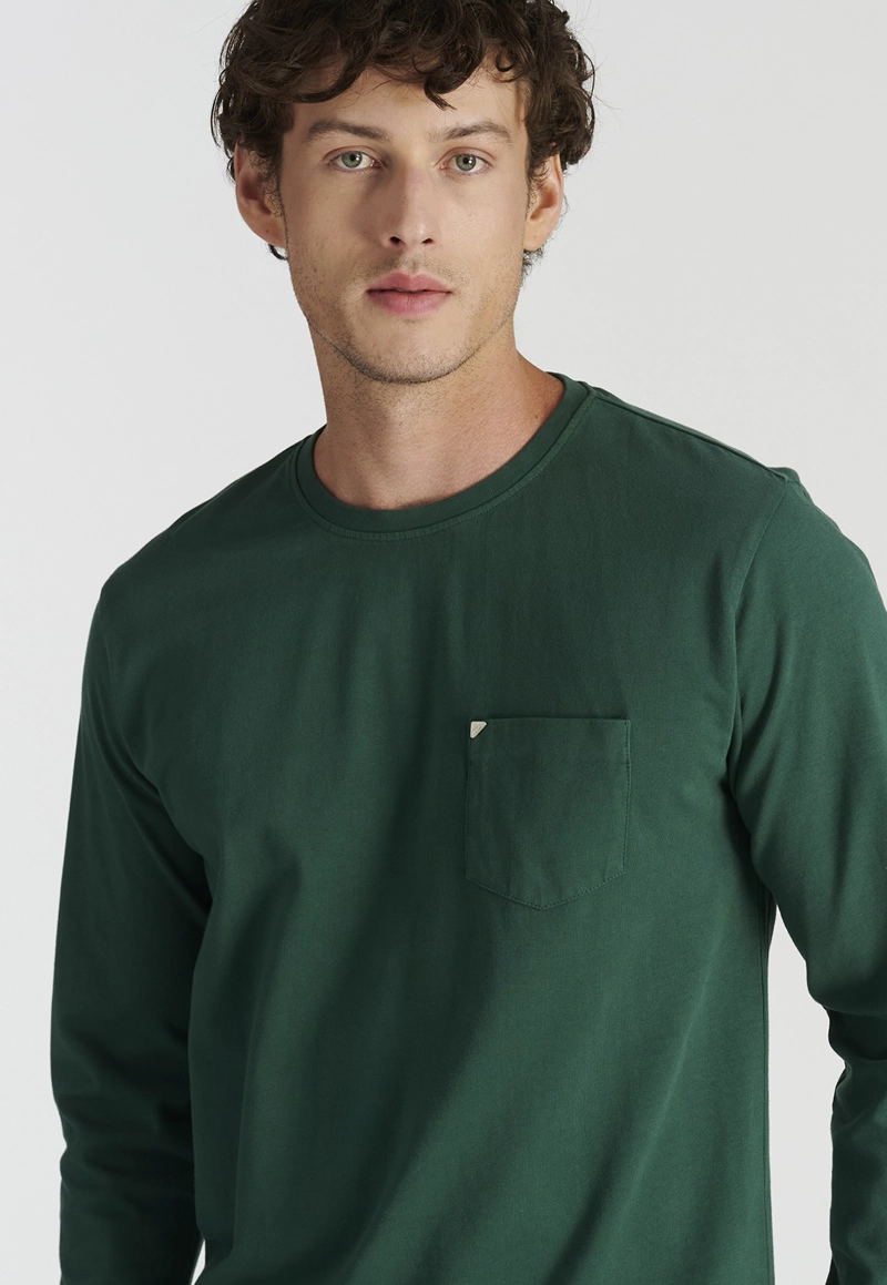 POLERA ALGODÓN HOMBRE NEW MAN VERDE RIVA HERITAGE GREEN - 3