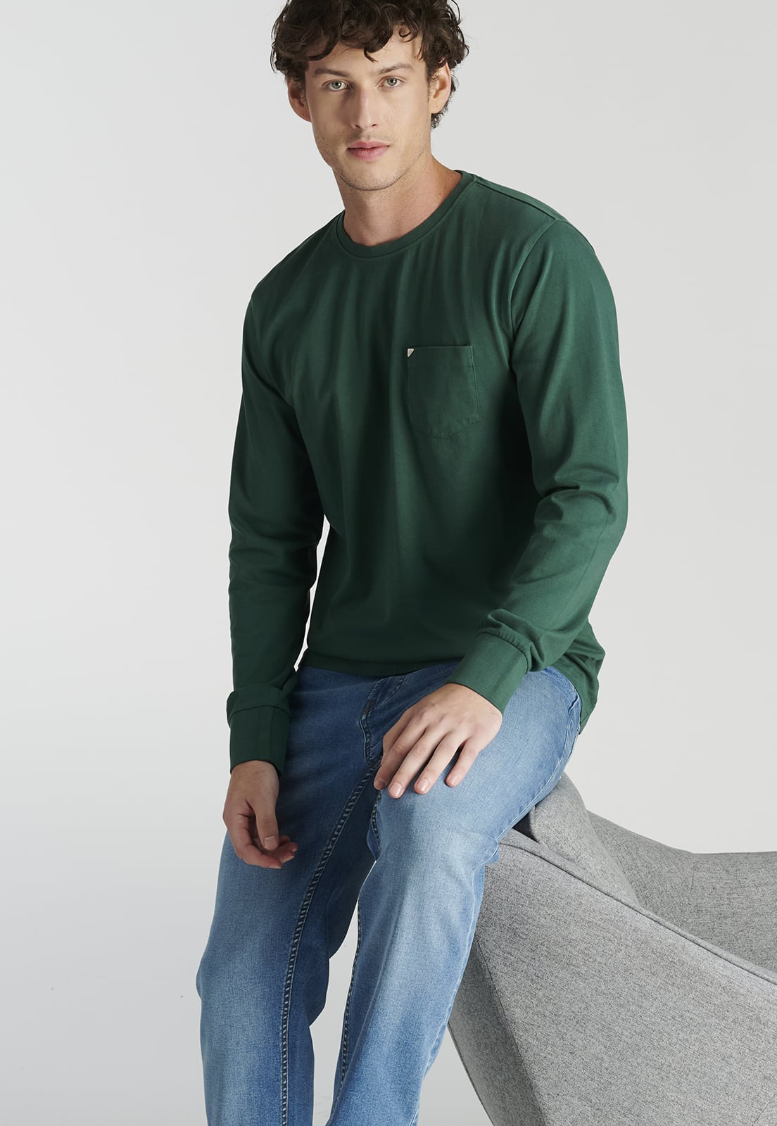 POLERA ALGODÓN HOMBRE NEW MAN VERDE RIVA HERITAGE GREEN - 5