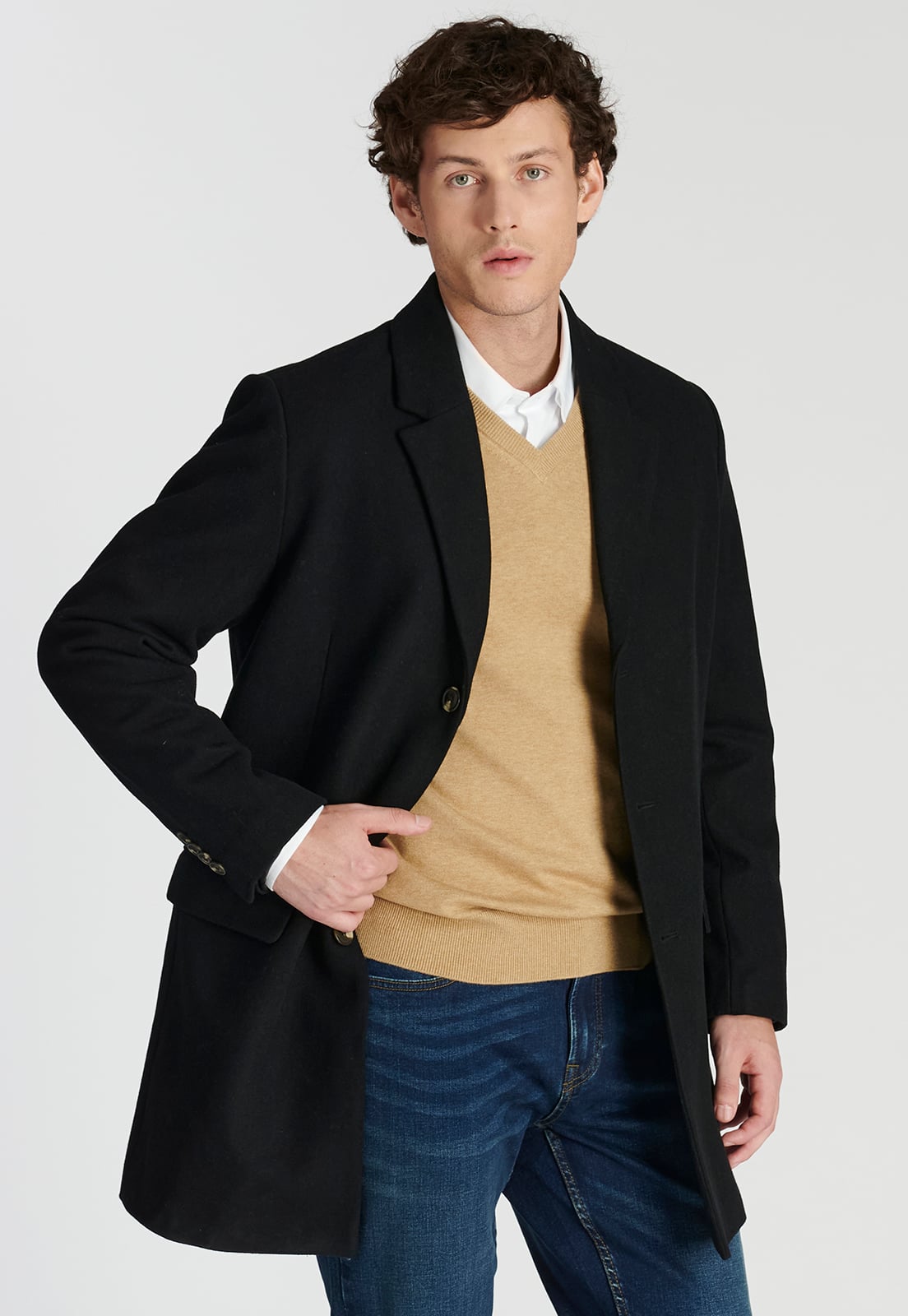 ABRIGO HOMBRE NEW MAN NEGRO PRINCE HERITAGE - 1
