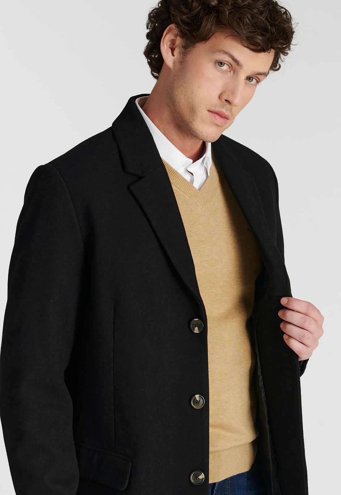 ABRIGO HOMBRE NEW MAN NEGRO PRINCE HERITAGE - 3