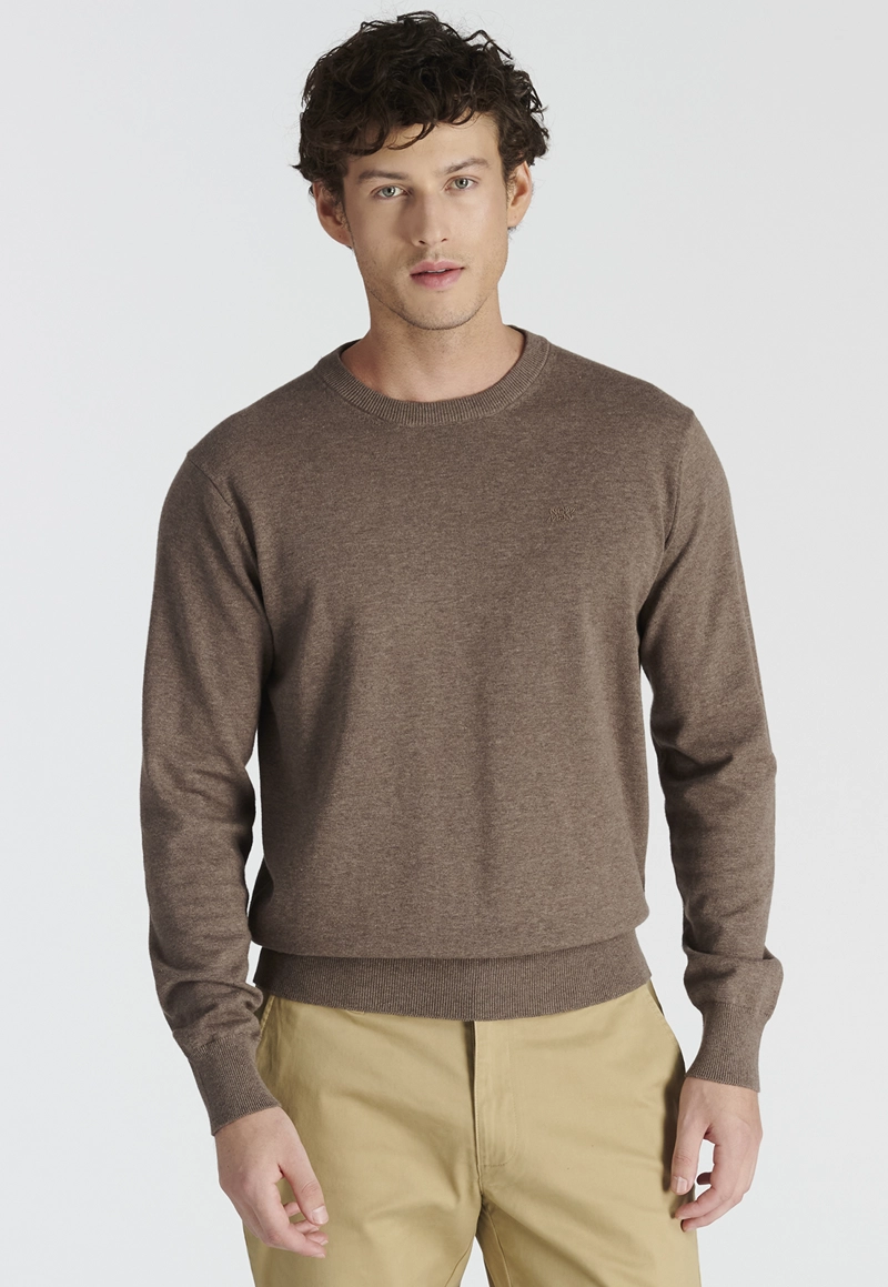 SWEATER HOMBRE NEW MAN CAFÉ TOLEDO HERITAGE TOASTED MELANGE - 1