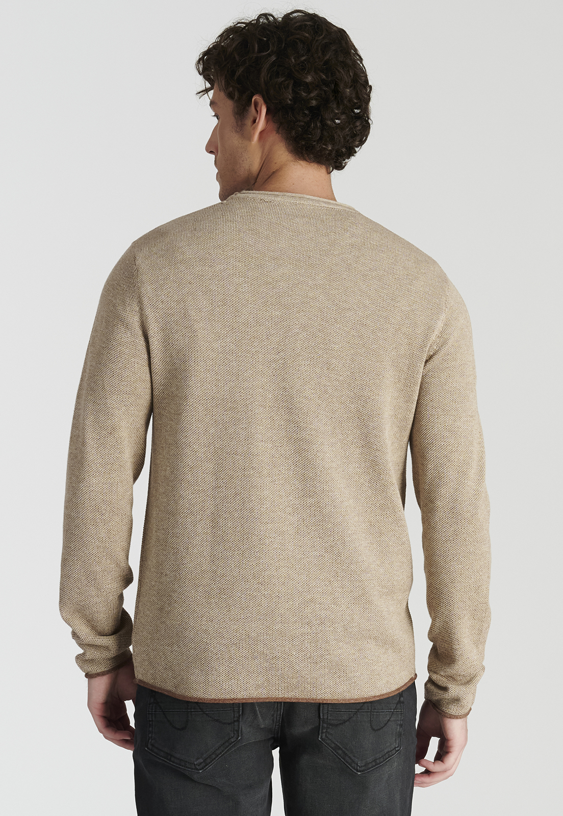 SWEATER HOMBRE NEW MAN CAMEL MELANGE NIZA AVANT-GARDE - 4